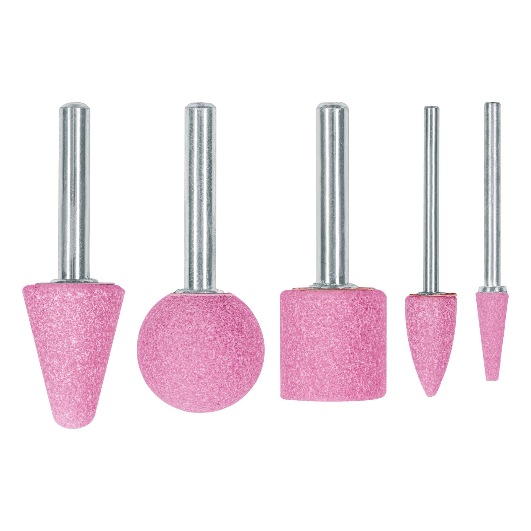 Juego de 5 piedras montadas zanco 1/4' y 1/8',uso general