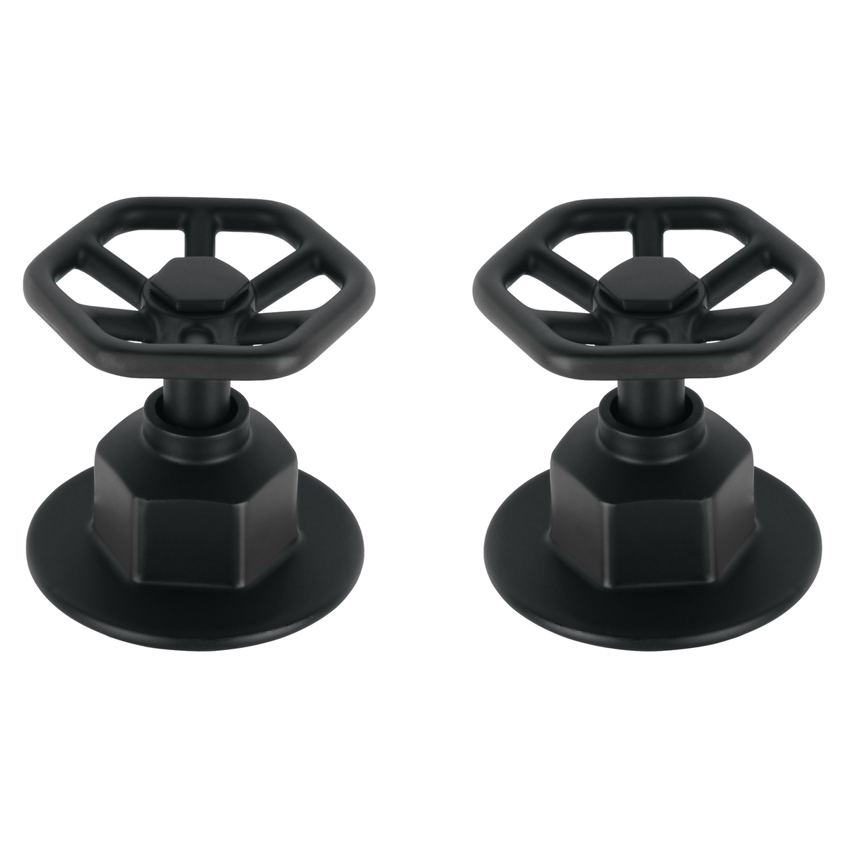 Juego de 2 manerales para regadera, volante, negro, Tubig