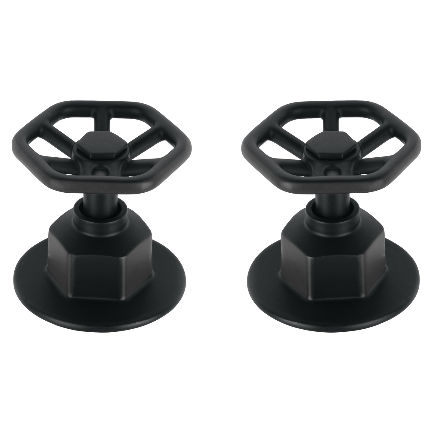 Juego de 2 manerales para regadera, volante, negro, Tubig