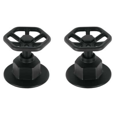 Juego de 2 manerales para regadera, volante, negro, Tubig