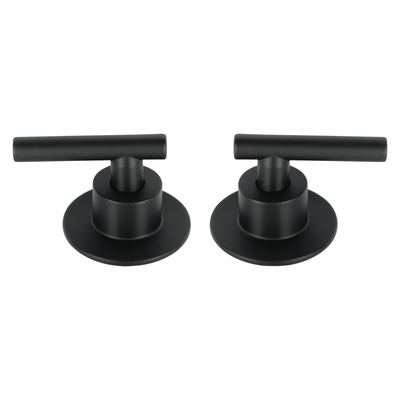 Juego de 2 manerales para regadera, palanca, negro, Tubig