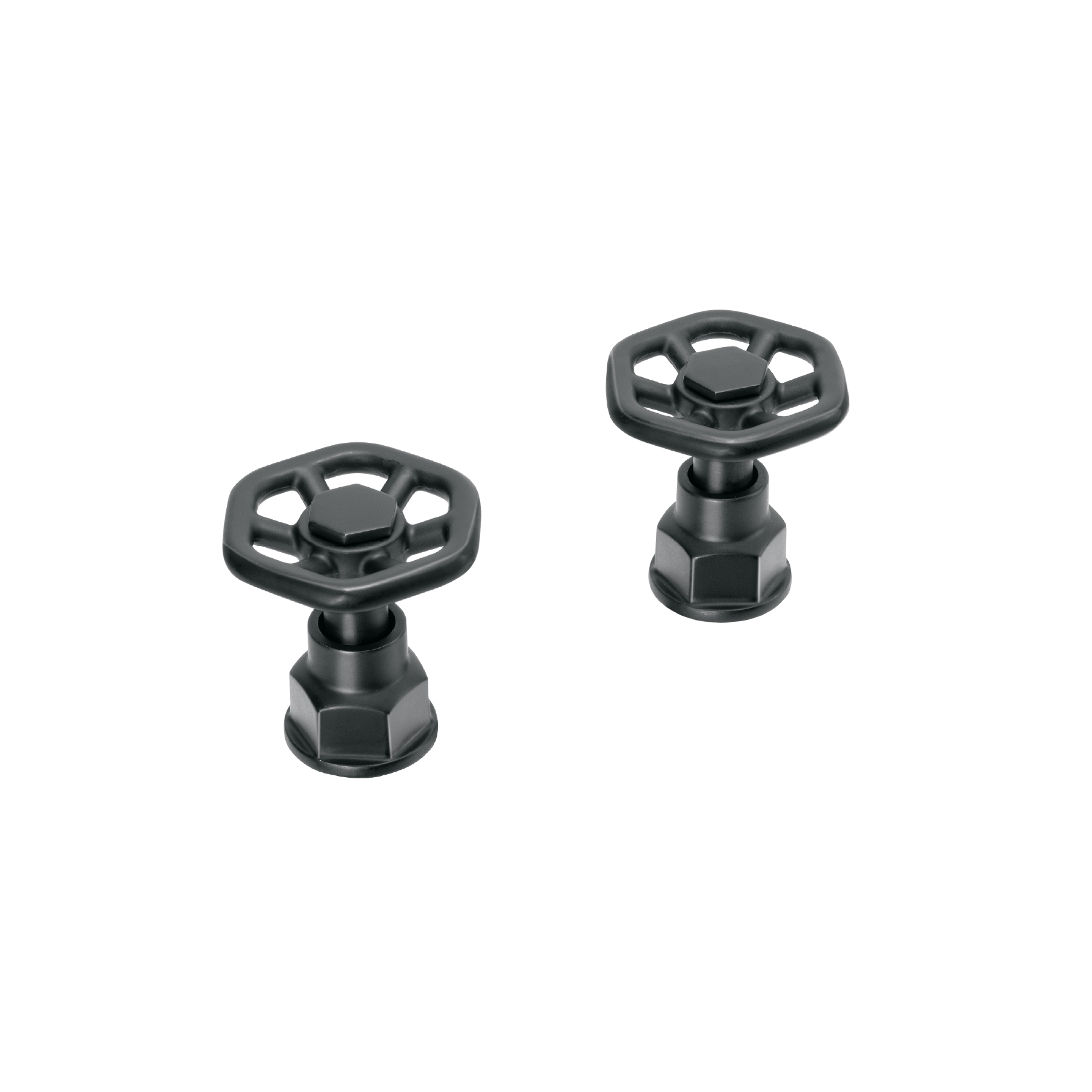 Juego de 2 manerales para mezcladora, volante, negro, Tubig