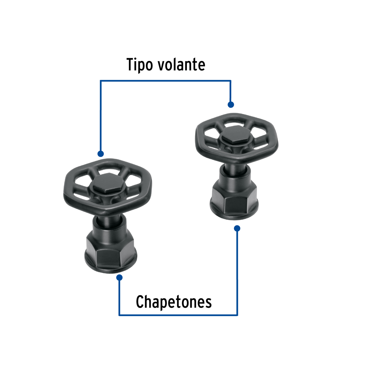 Juego de 2 manerales para mezcladora, volante, negro, Tubig