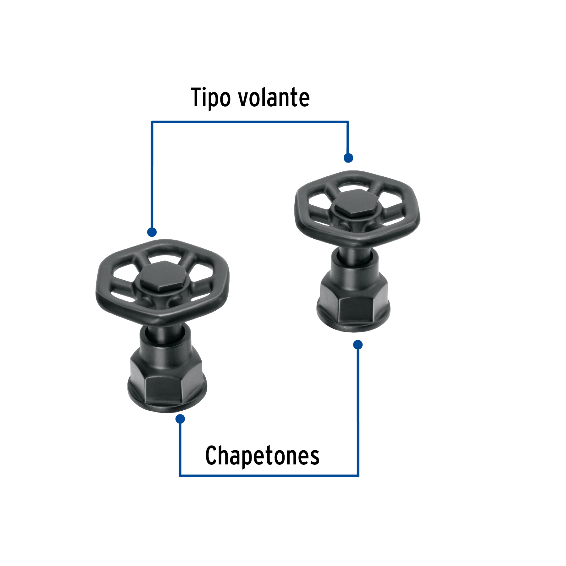 Juego de 2 manerales para mezcladora, volante, negro, Tubig