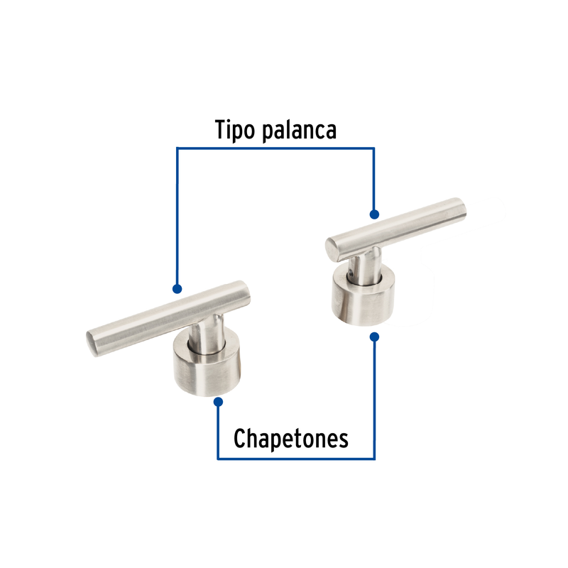 Juego de 2 manerales para mezcladora, palanca, satín, Tubig