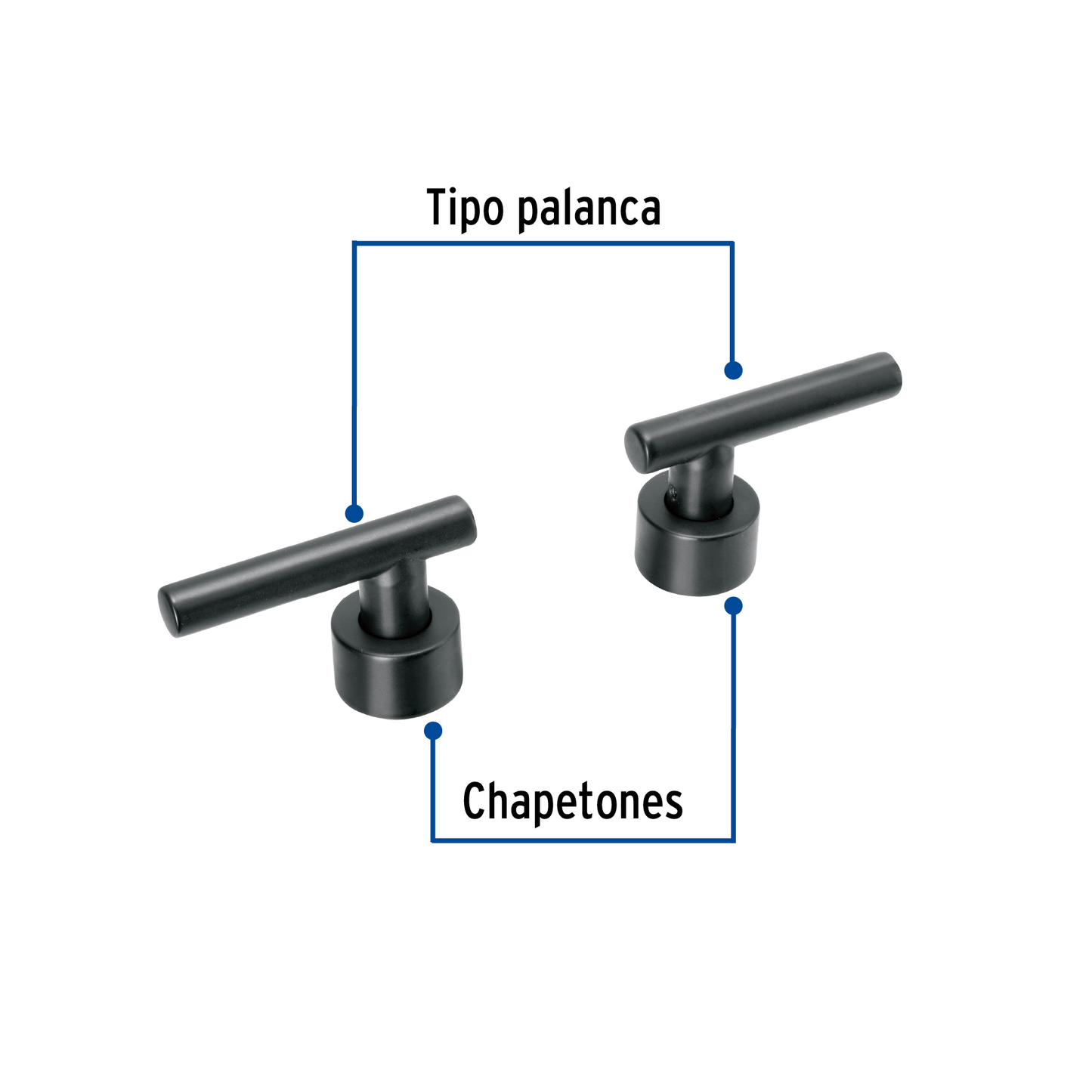 Juego de 2 manerales para mezcladora, palanca, negro, Tubig