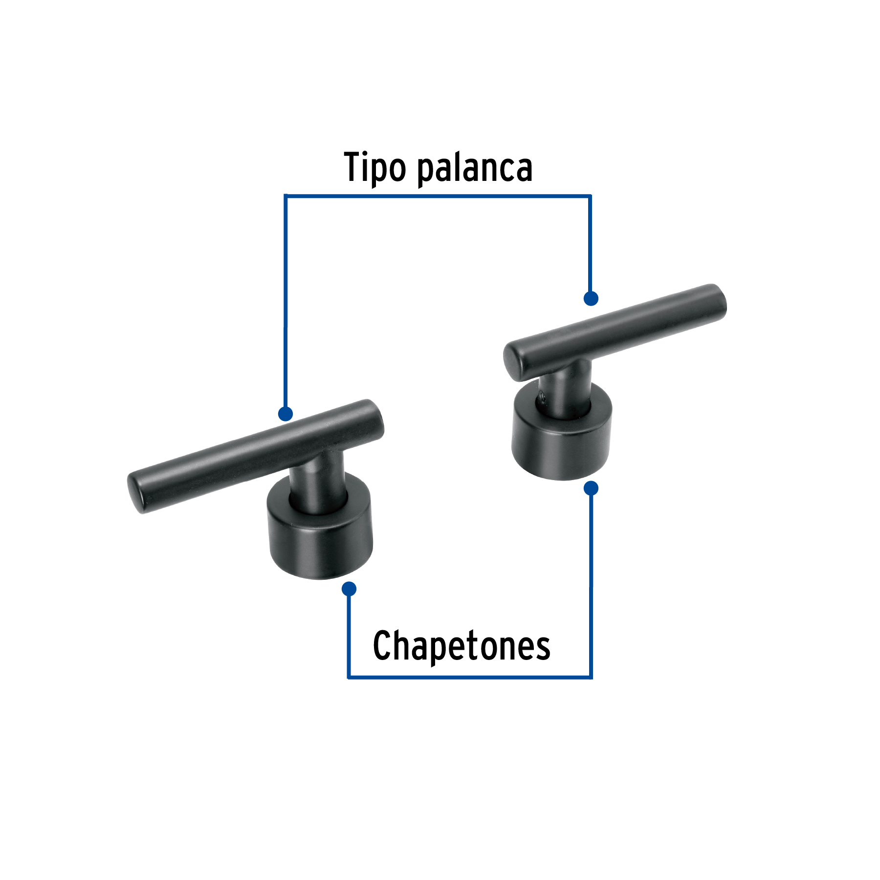 Juego de 2 manerales para mezcladora, palanca, negro, Tubig