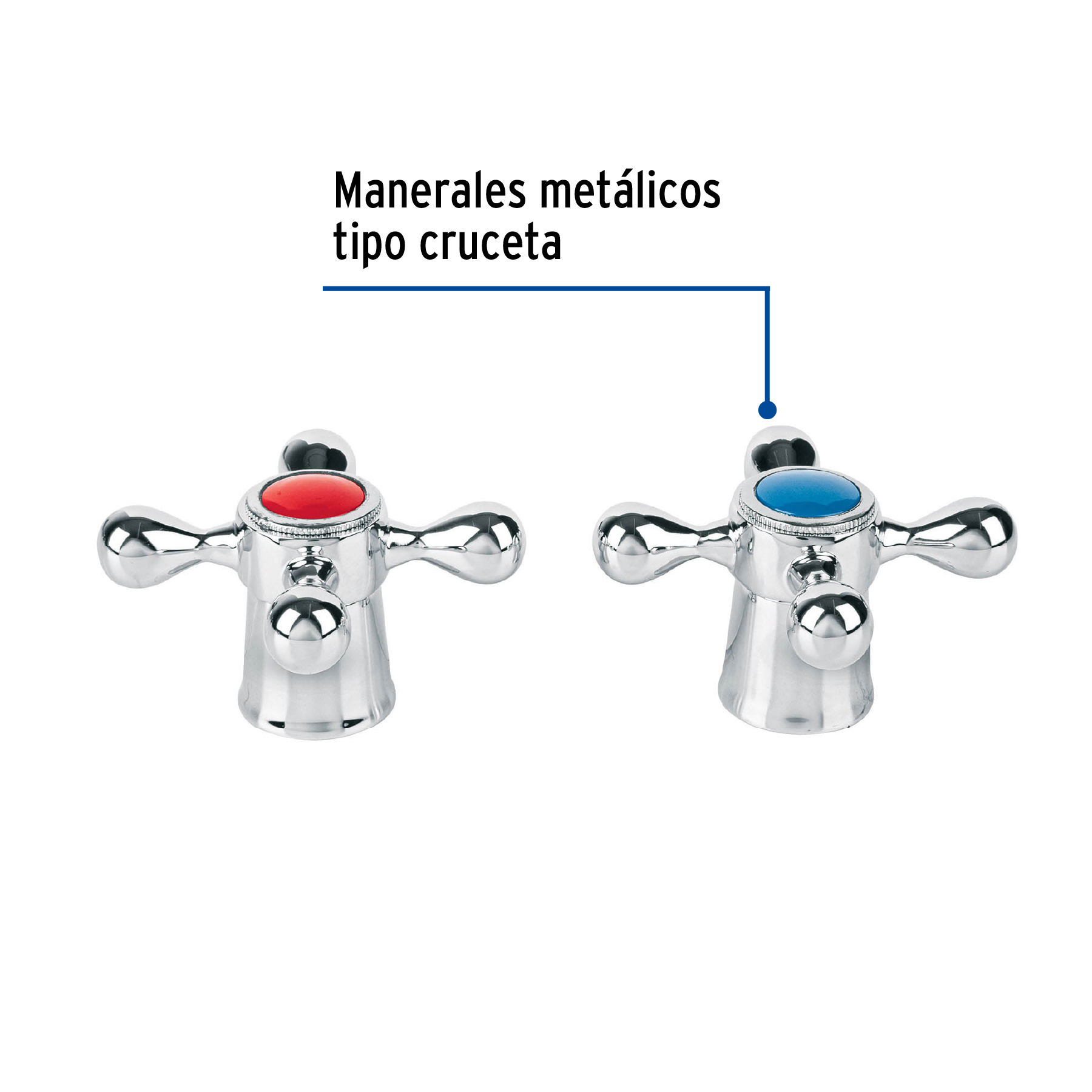 Juego de 2 manerales cruceta para lavabo, Basic