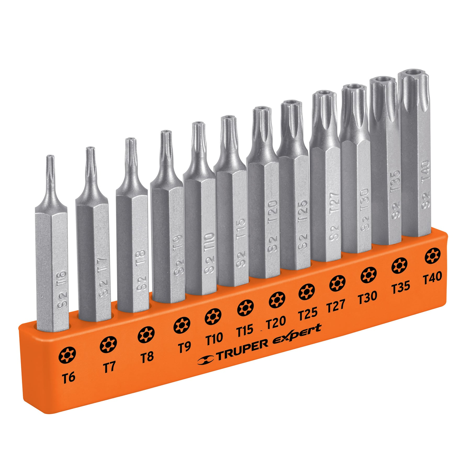 Juego de 12 puntas Torx con seguro largo 2', Expert