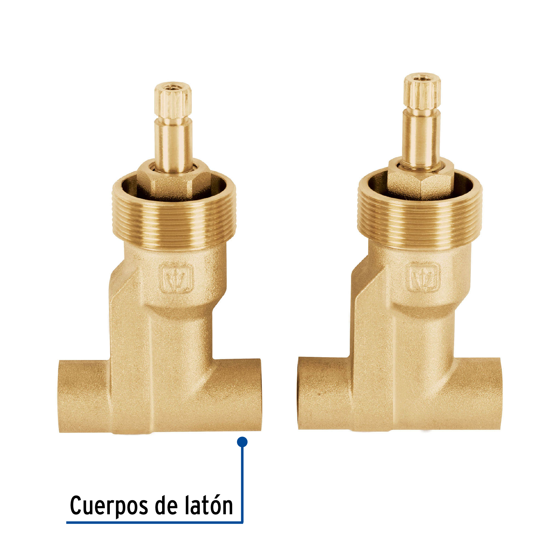 Jgo 2 llaves de empotrar soldables, Basic