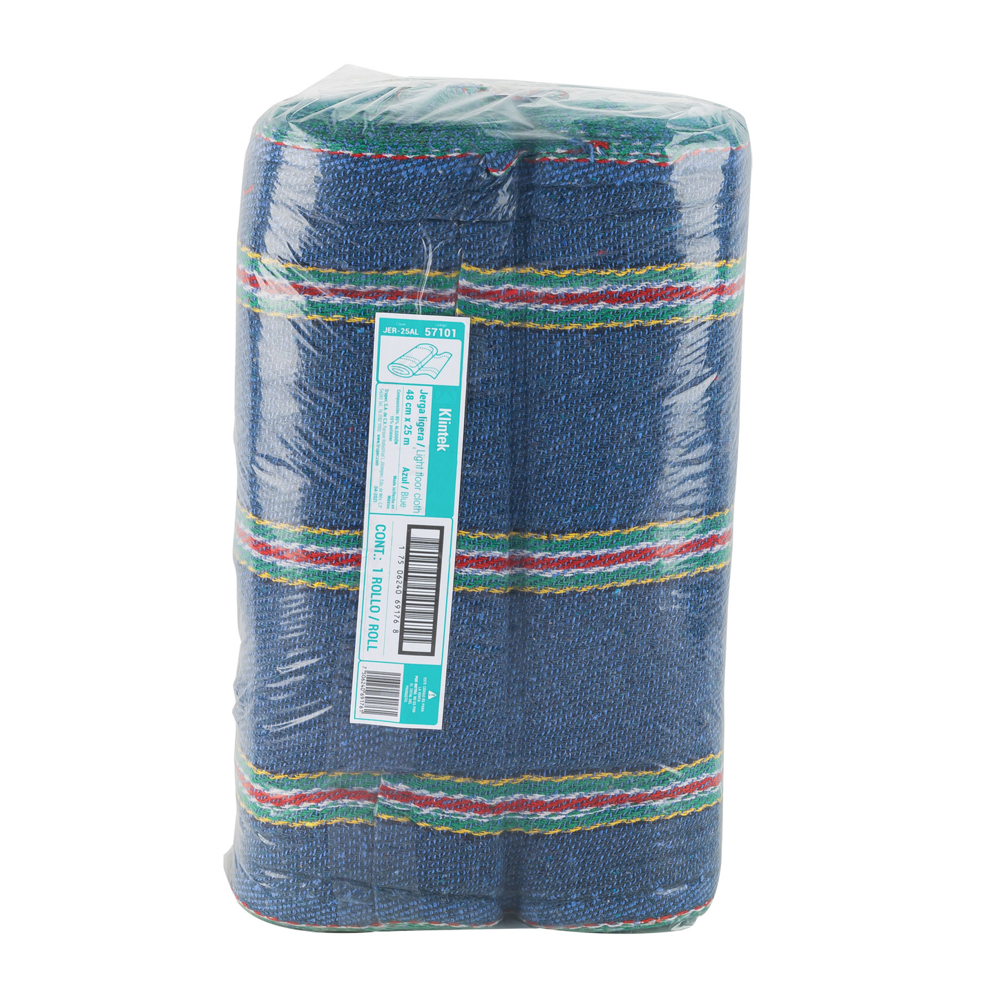 Jerga sarga ligera en rollo, 25m x 47cm, azul