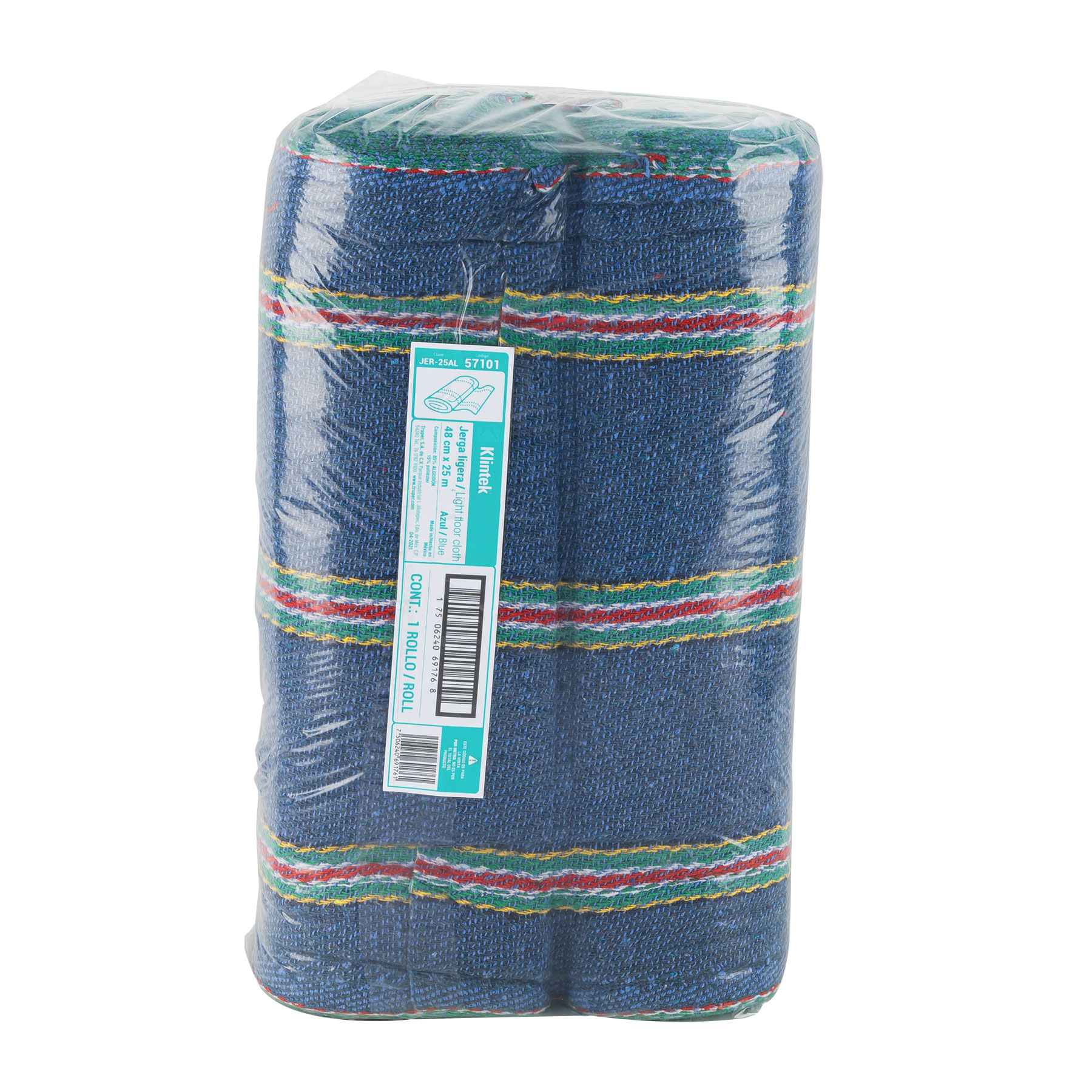 Jerga sarga ligera en rollo, 25m x 47cm, azul