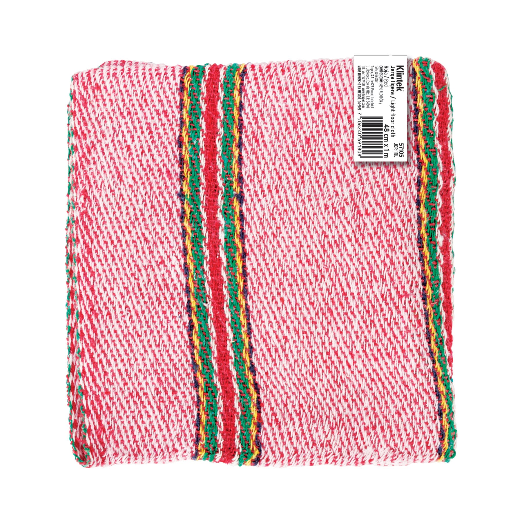 Jerga sarga ligera de 1 m x 48 cm, roja