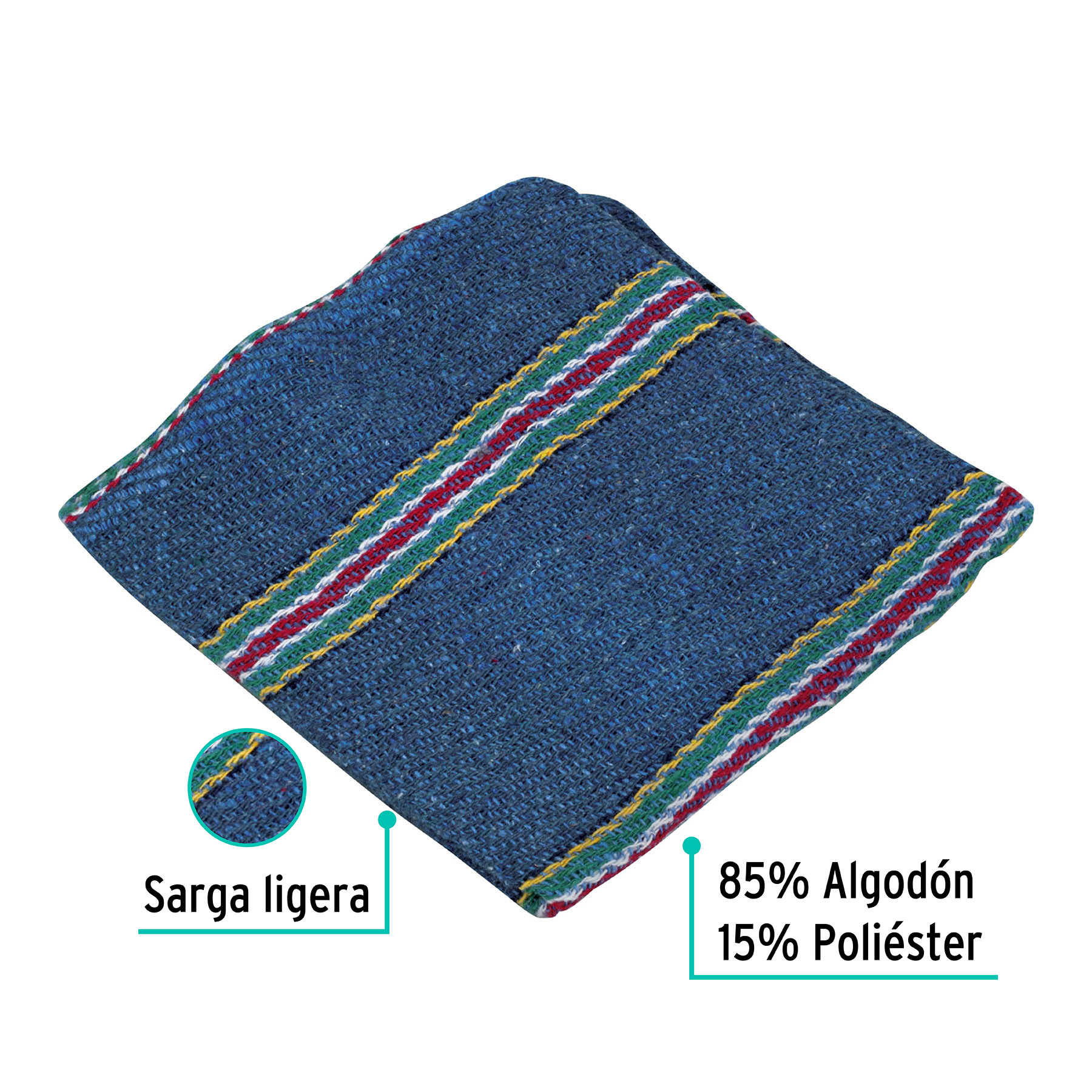Jerga sarga ligera de 1 m x 48 cm, azul