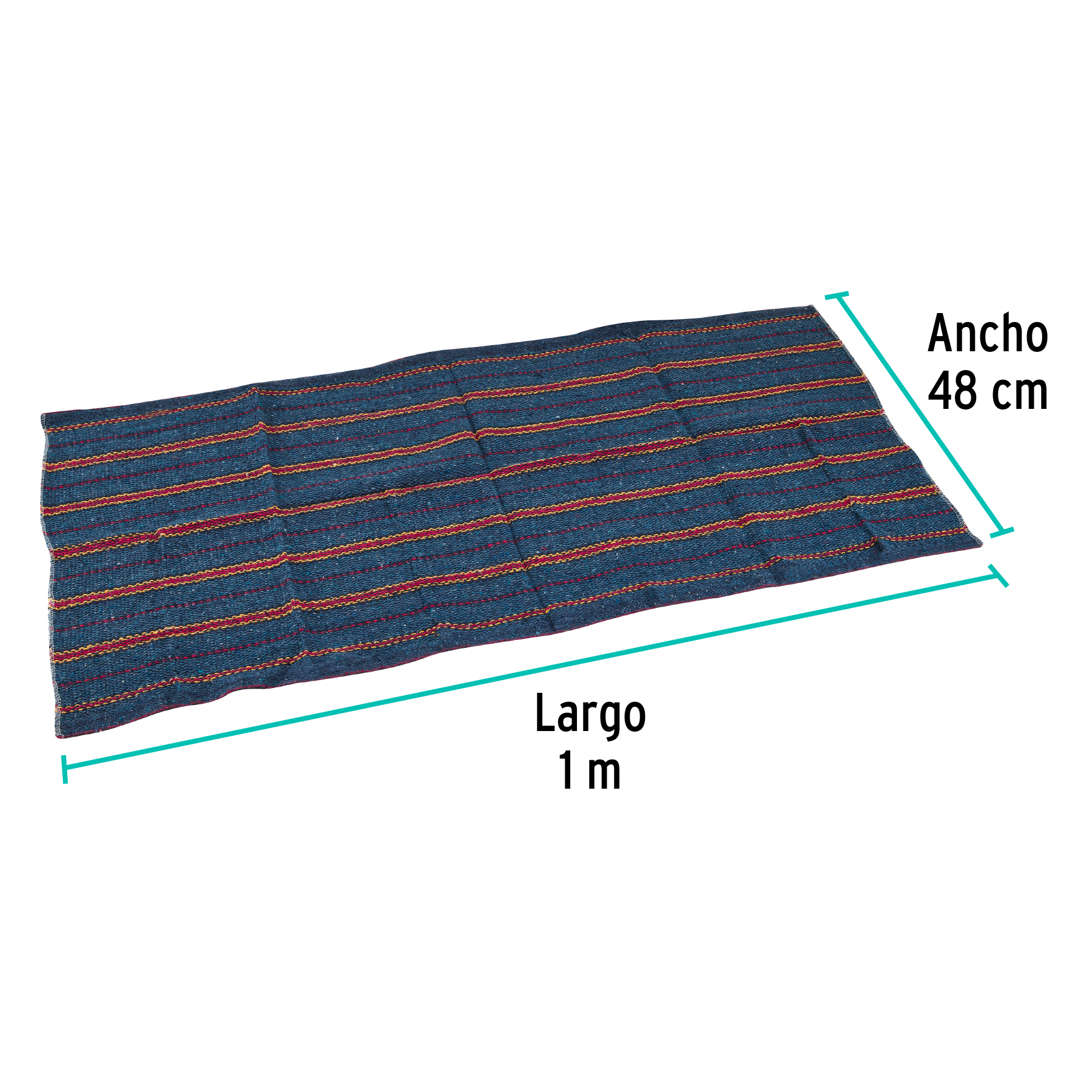 Jerga plana de 1 m x 48 cm, gris