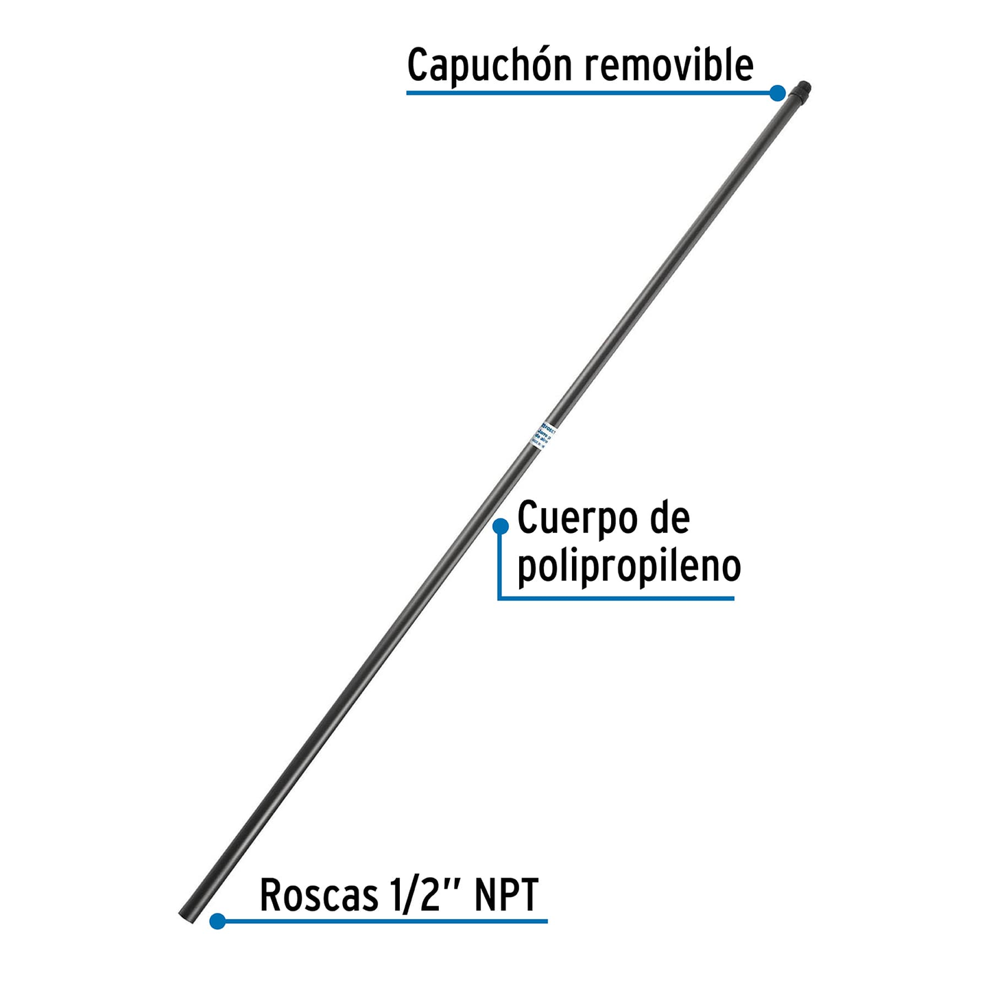 Jarro de aire, 1/2' x 140cm
