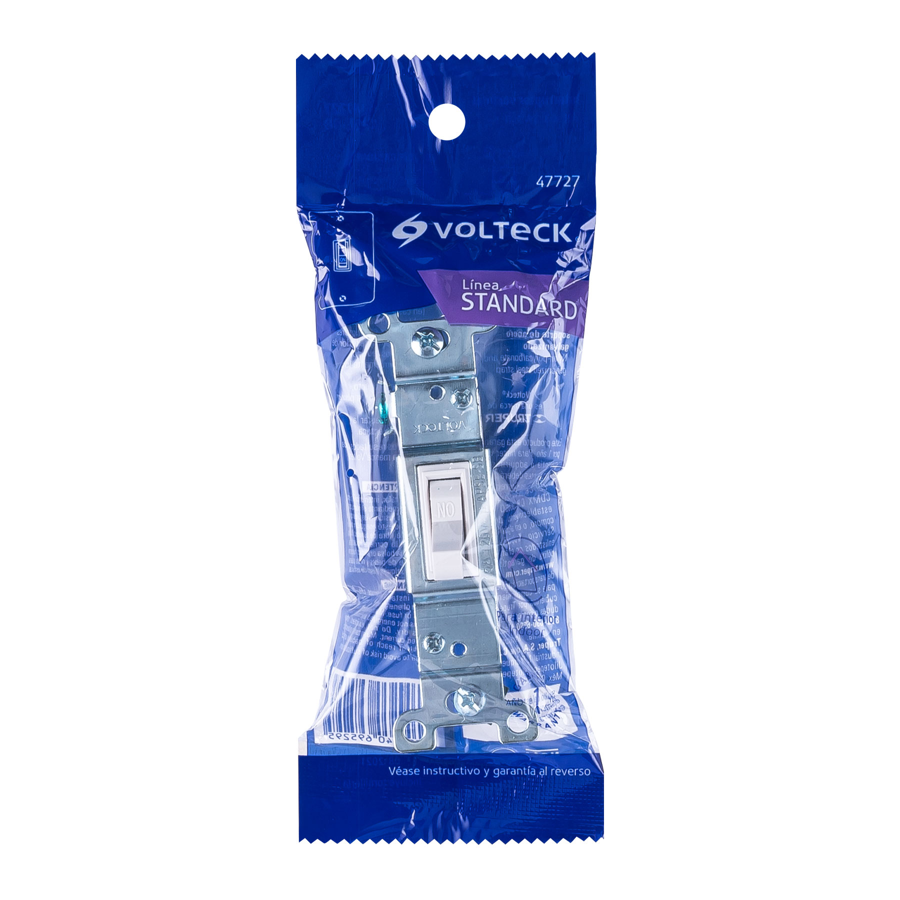 Interruptor vertical de palanca, Standard, blanco, Volteck