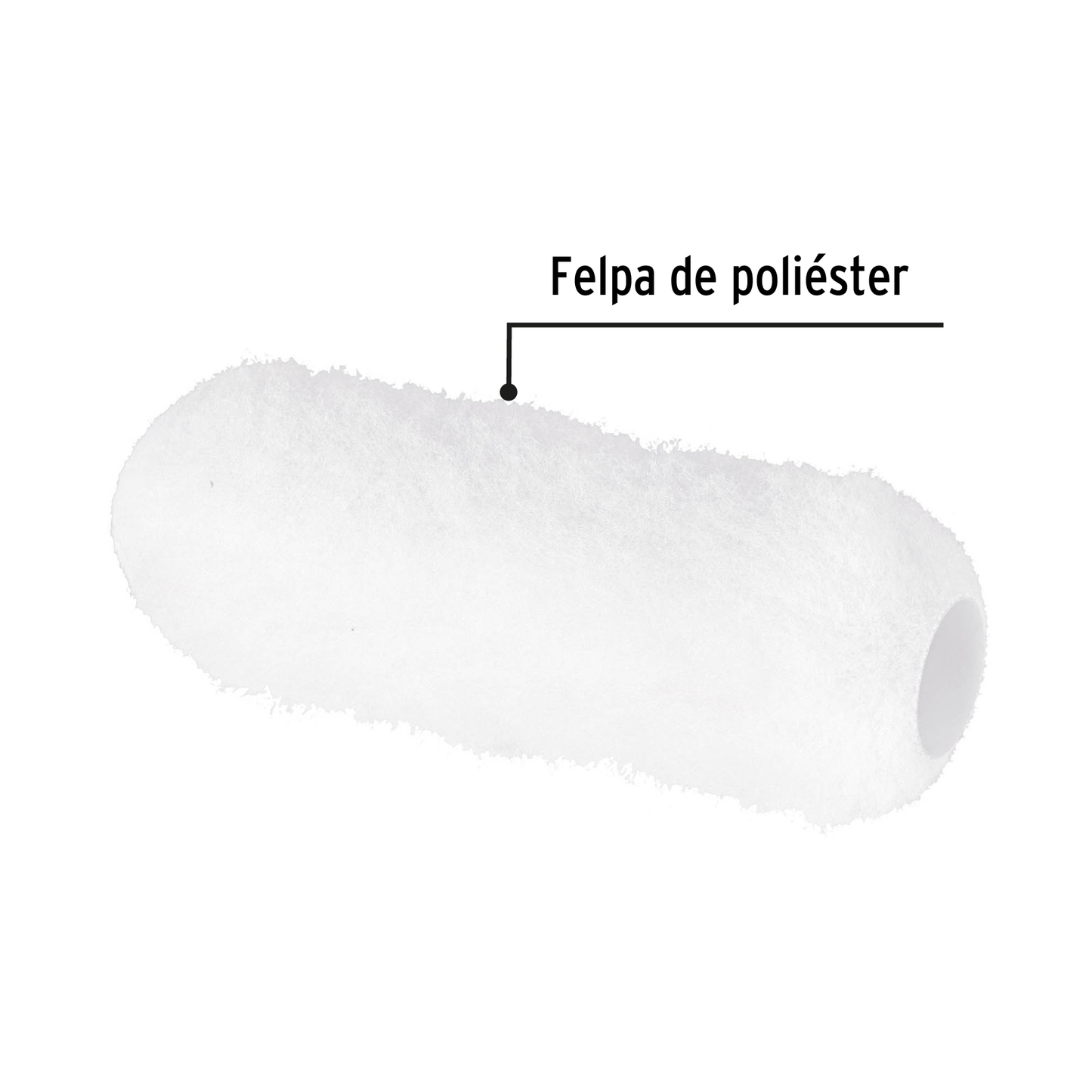 Felpa para rodillo, 9 x 1', superficies muy rugosas, Pretull