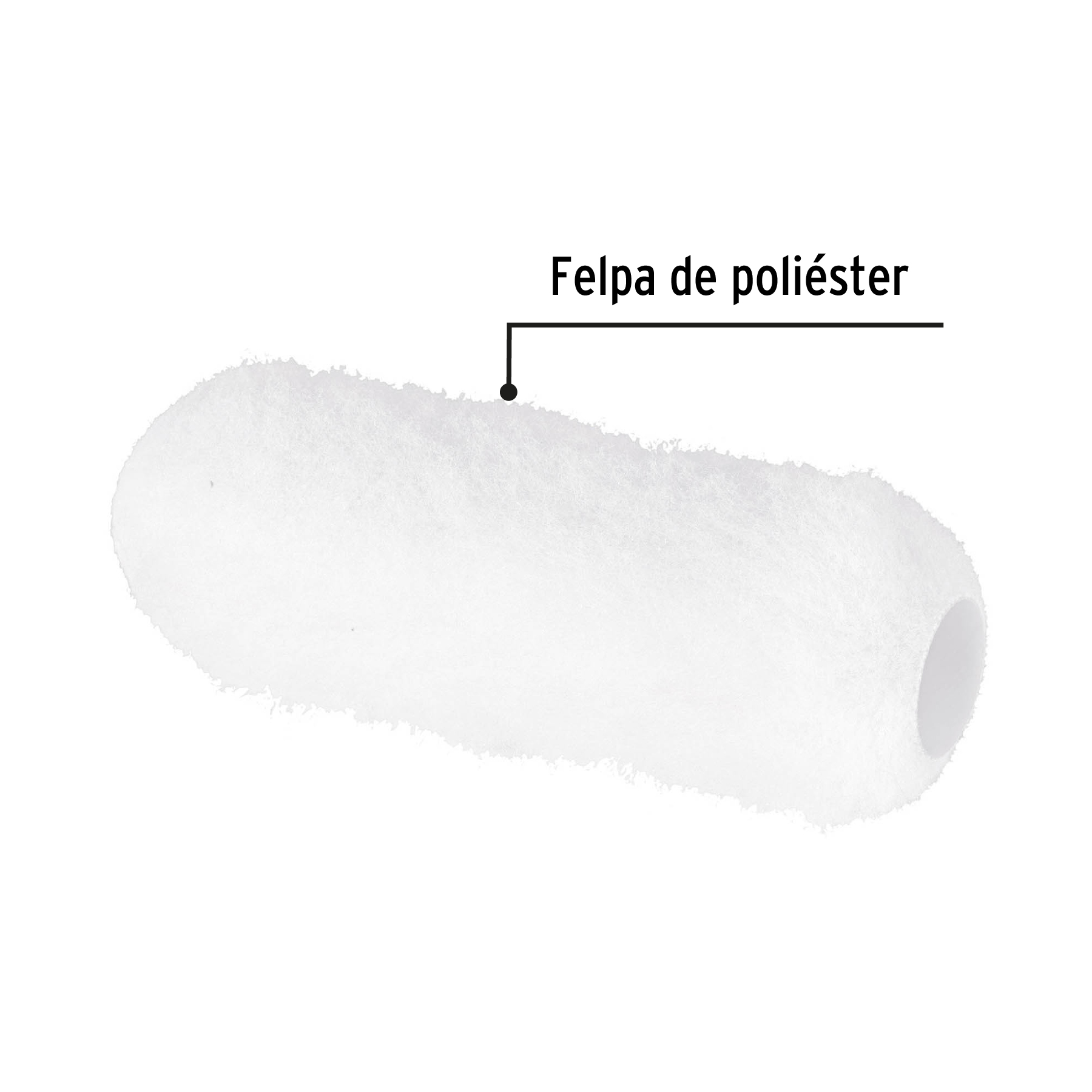 Felpa para rodillo, 9 x 1', superficies muy rugosas, Pretull