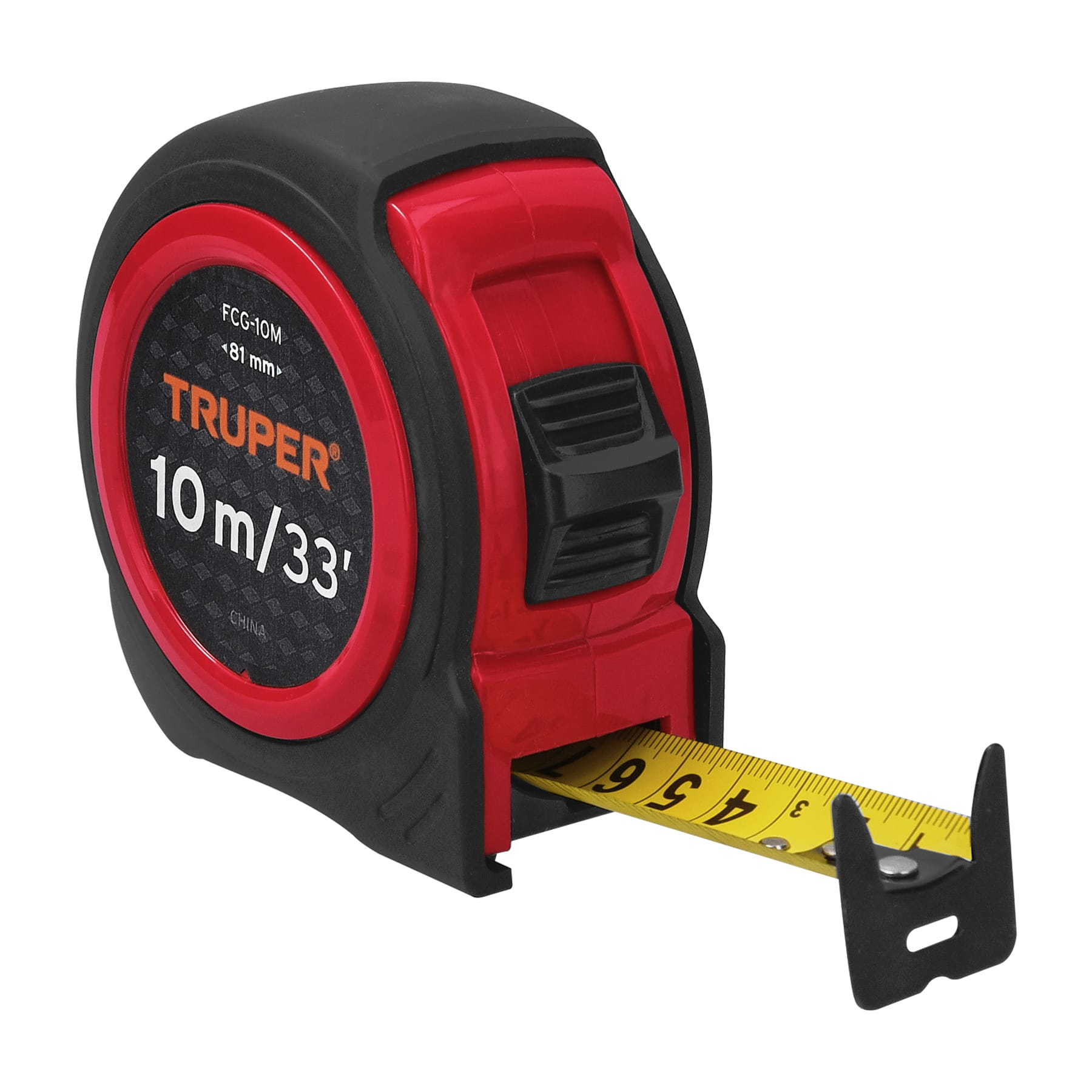 Flexómetro compacto 10 m con grip, cinta 25 mm, Truper