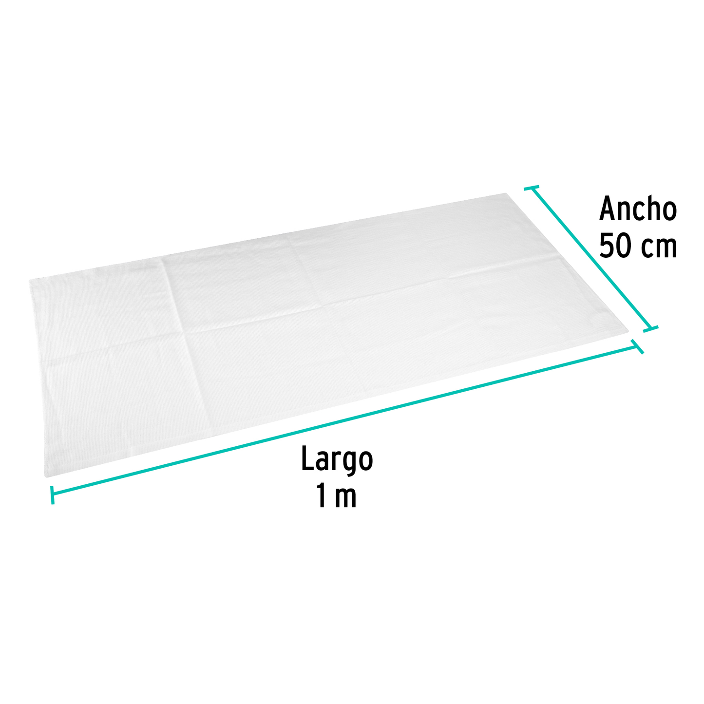 Franela blanca de algodón, 1 m