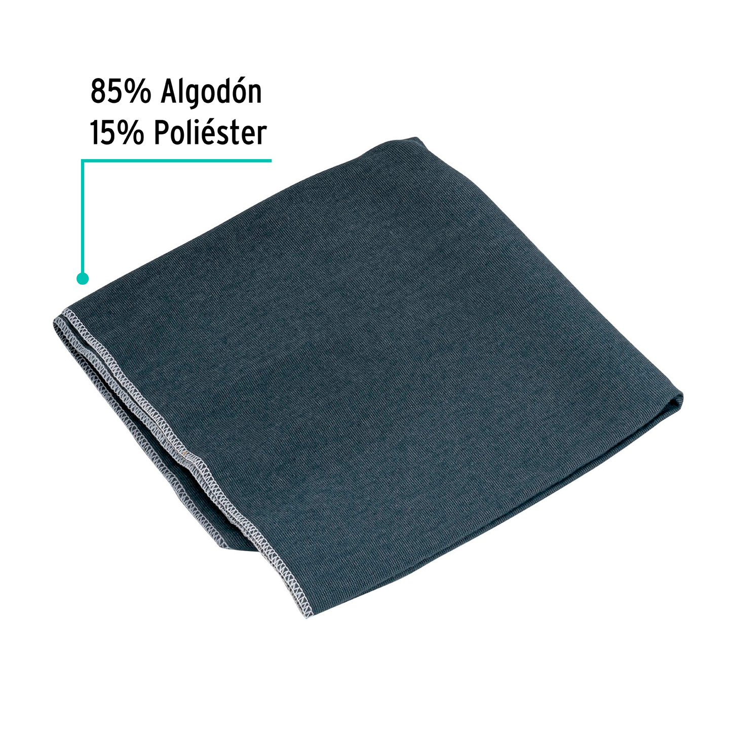 Franela gris de algodón, 1 m
