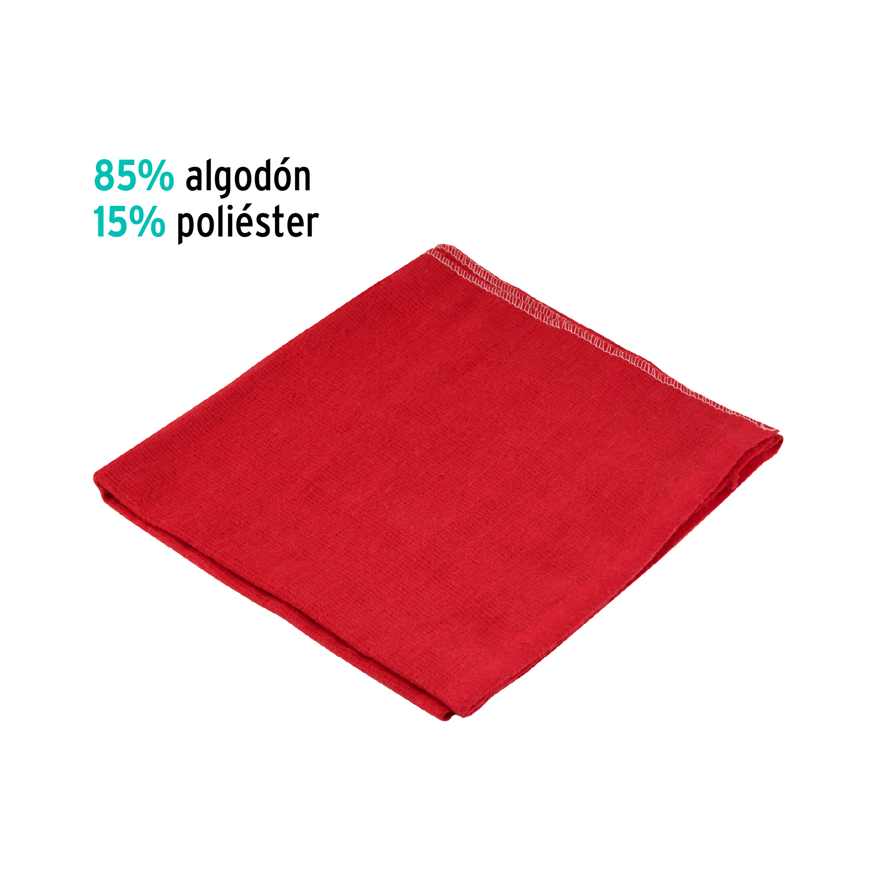 Franela roja de algodón, 1 m
