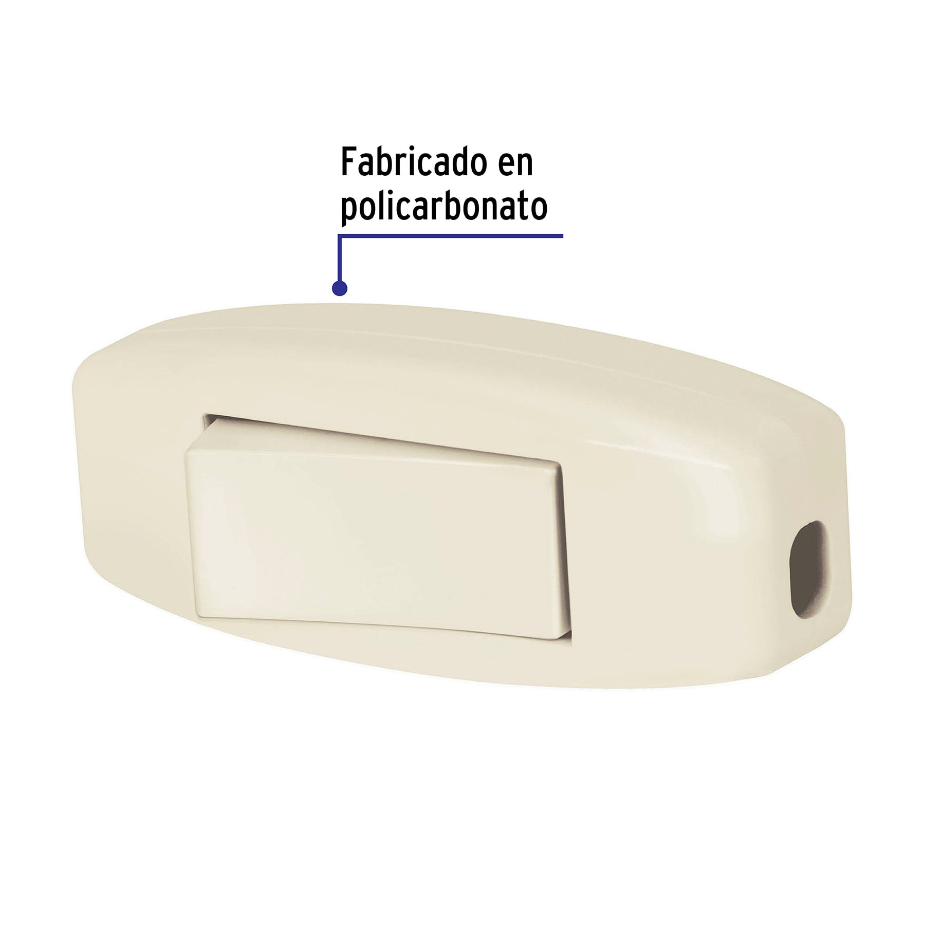 Interruptor de paso para lámpara, 127 V, 3 A