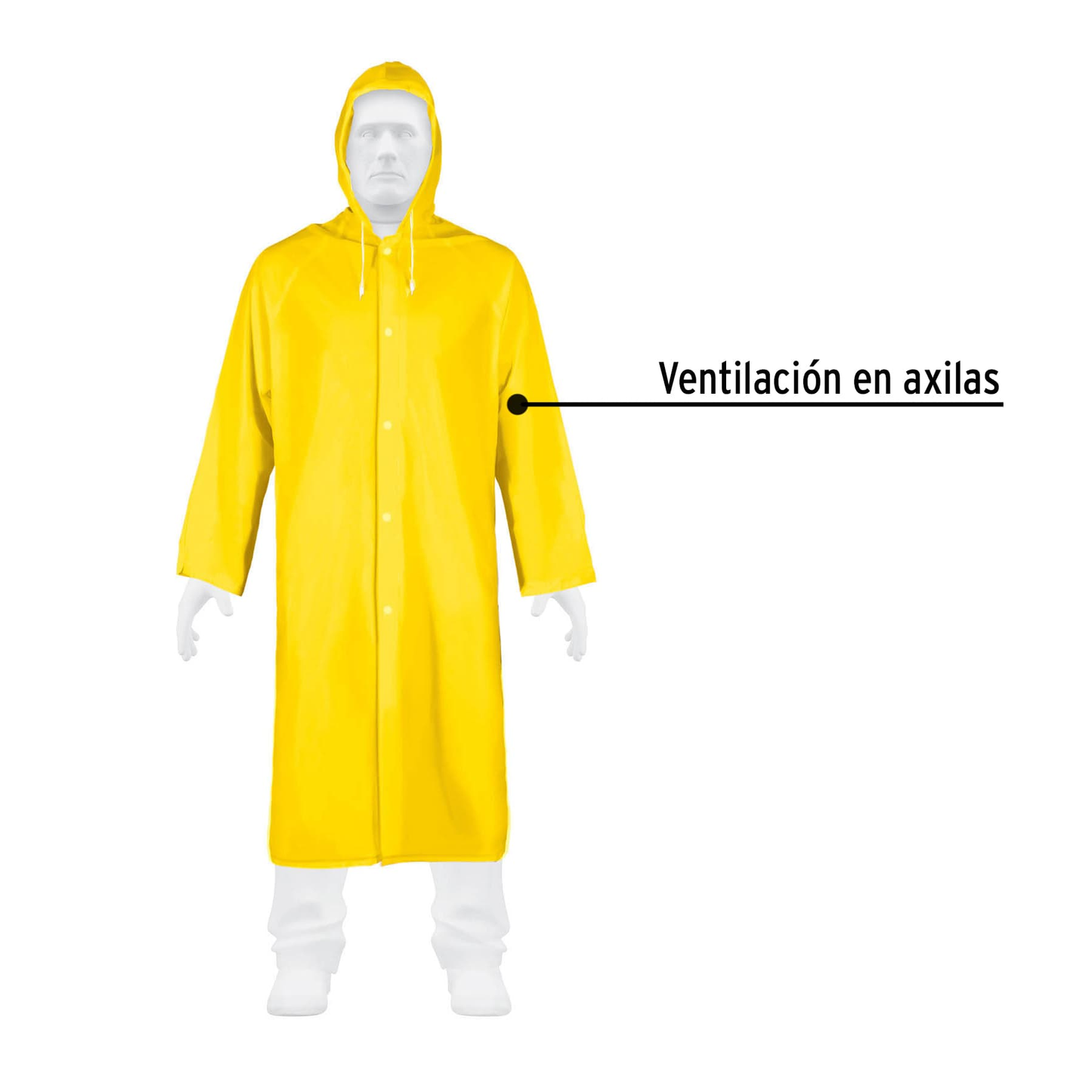 Gabardina impermeable, PVC, espesor 0.10 mm, grande, Pretul