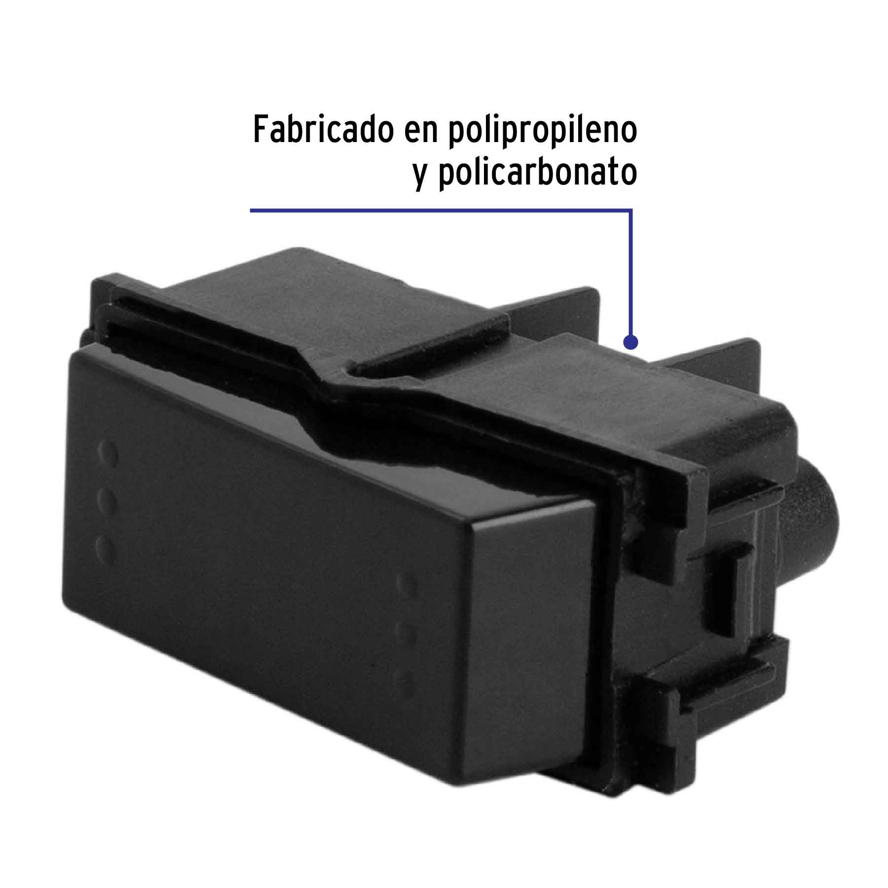 Interruptor de 3 vías, línea Italiana, color negro