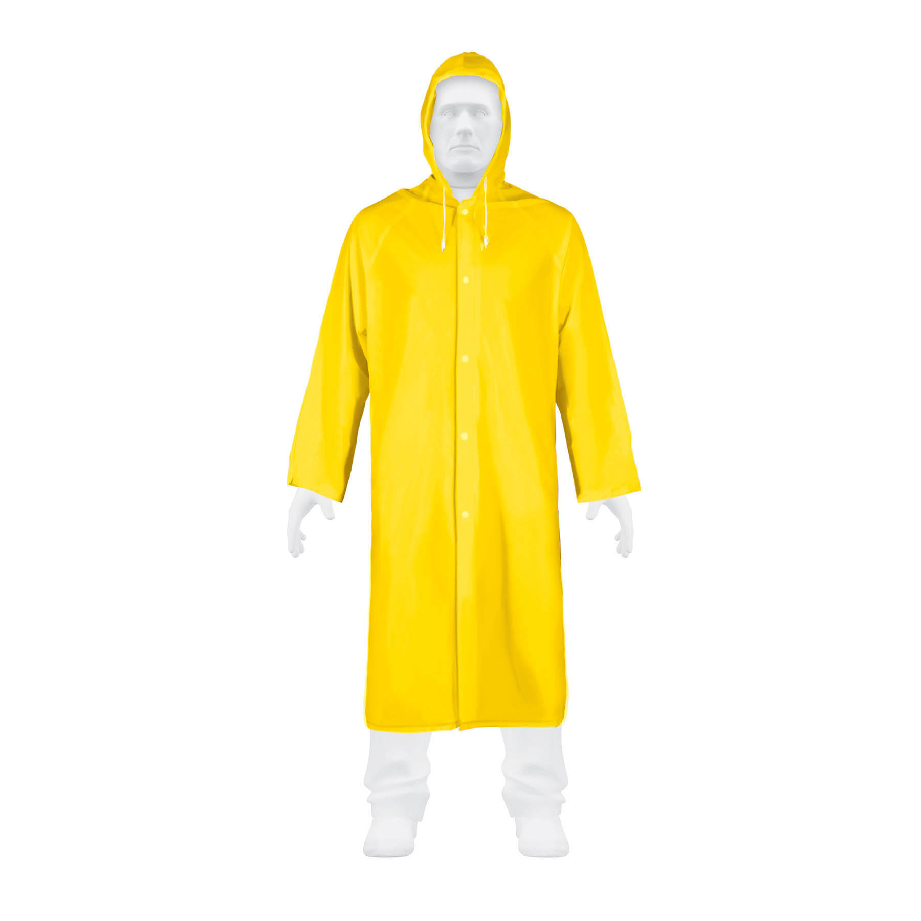 Gabardina impermeable,PVC,espesor 0.10mm,Extra-grande, Pretu