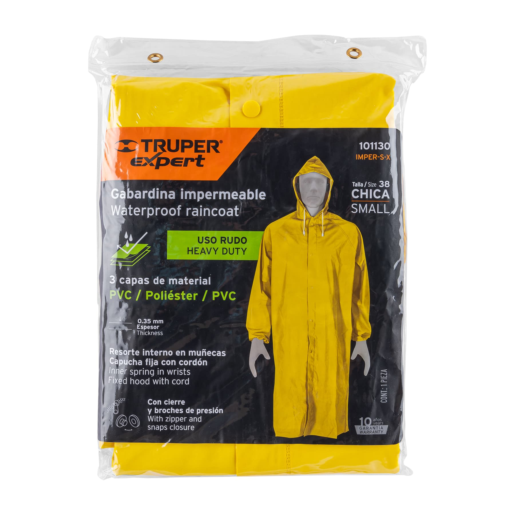 Gabardina impermeable,PVC/poliéster/PVC,0.35 mm CH,Expert