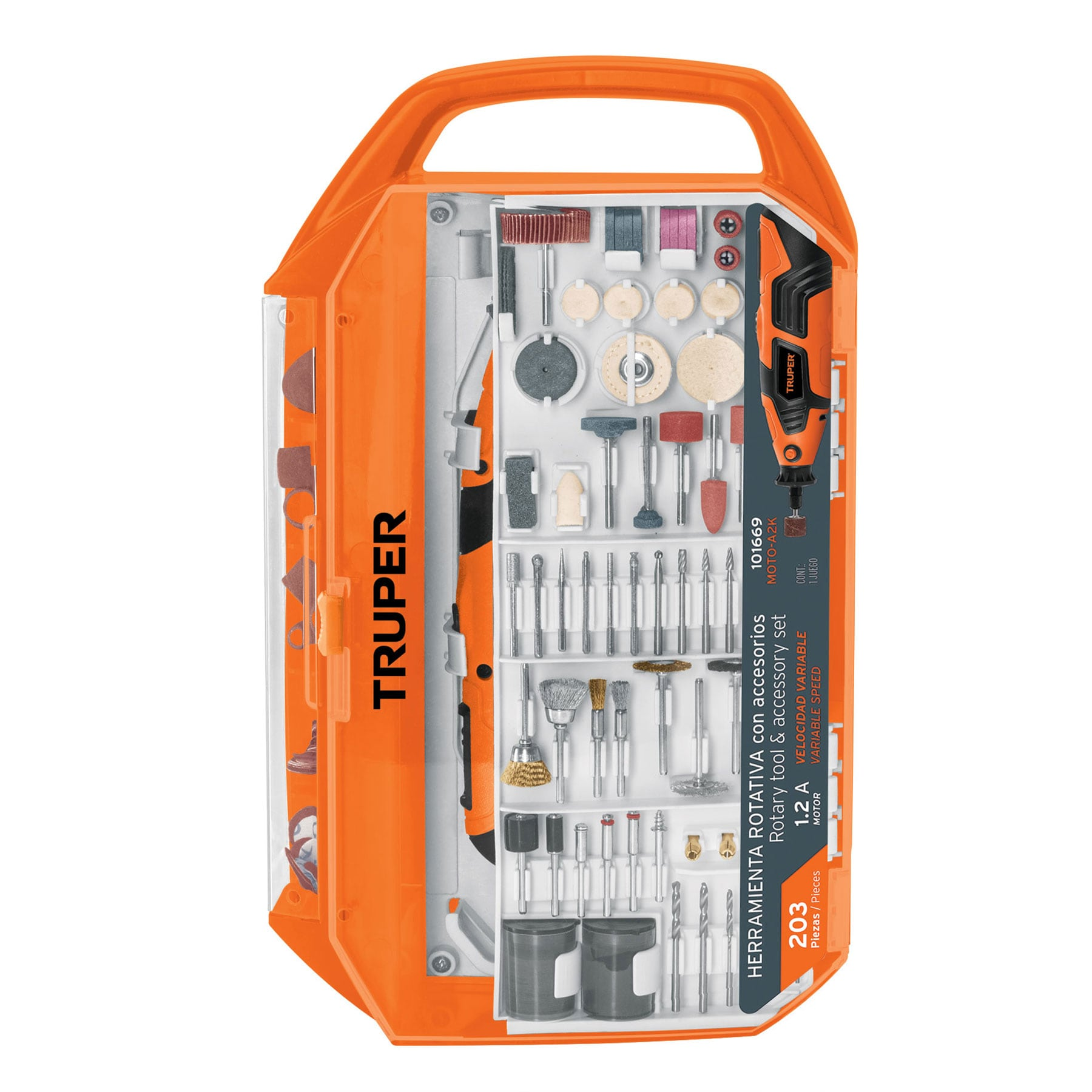 Herramienta rotativa profesional, 150 W con 201 accesorios