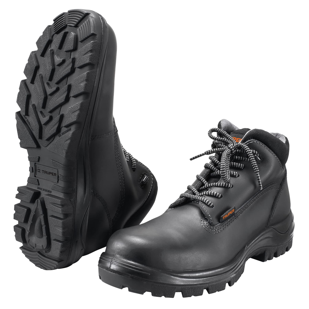 Zapatos industriales con casquillo, #30, negro