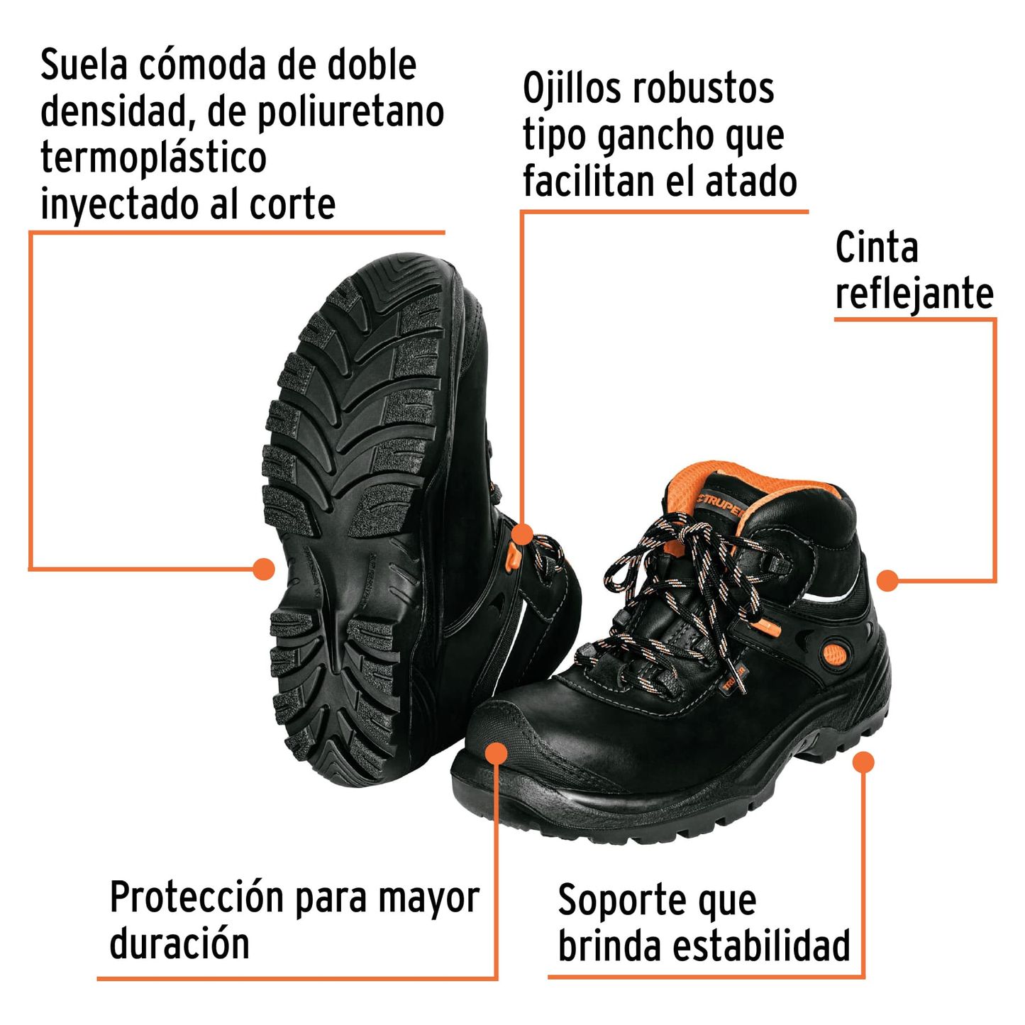 Zapatos dieléctricos con casquillo, #30, negro