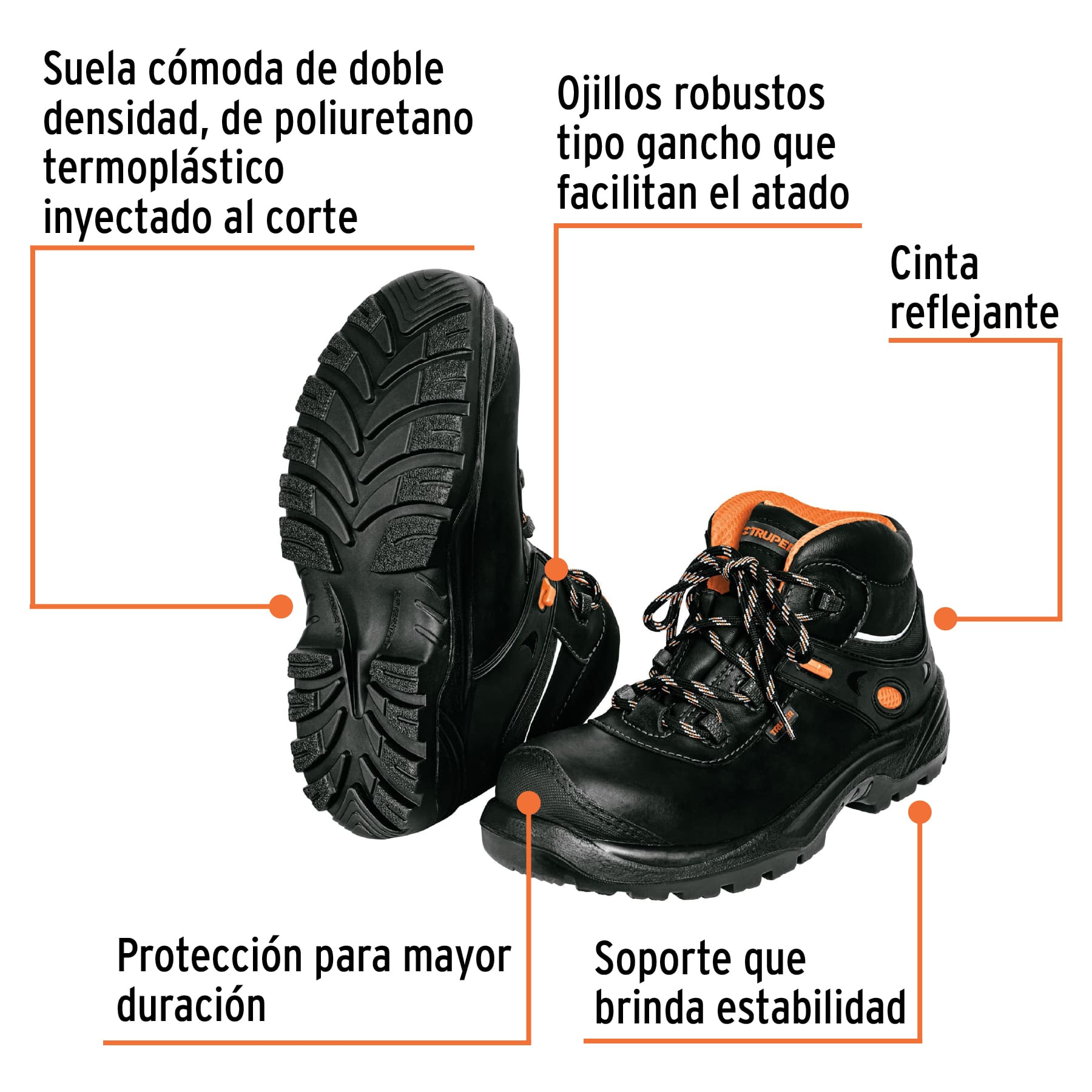 Zapatos dieléctricos con casquillo, #30, negro