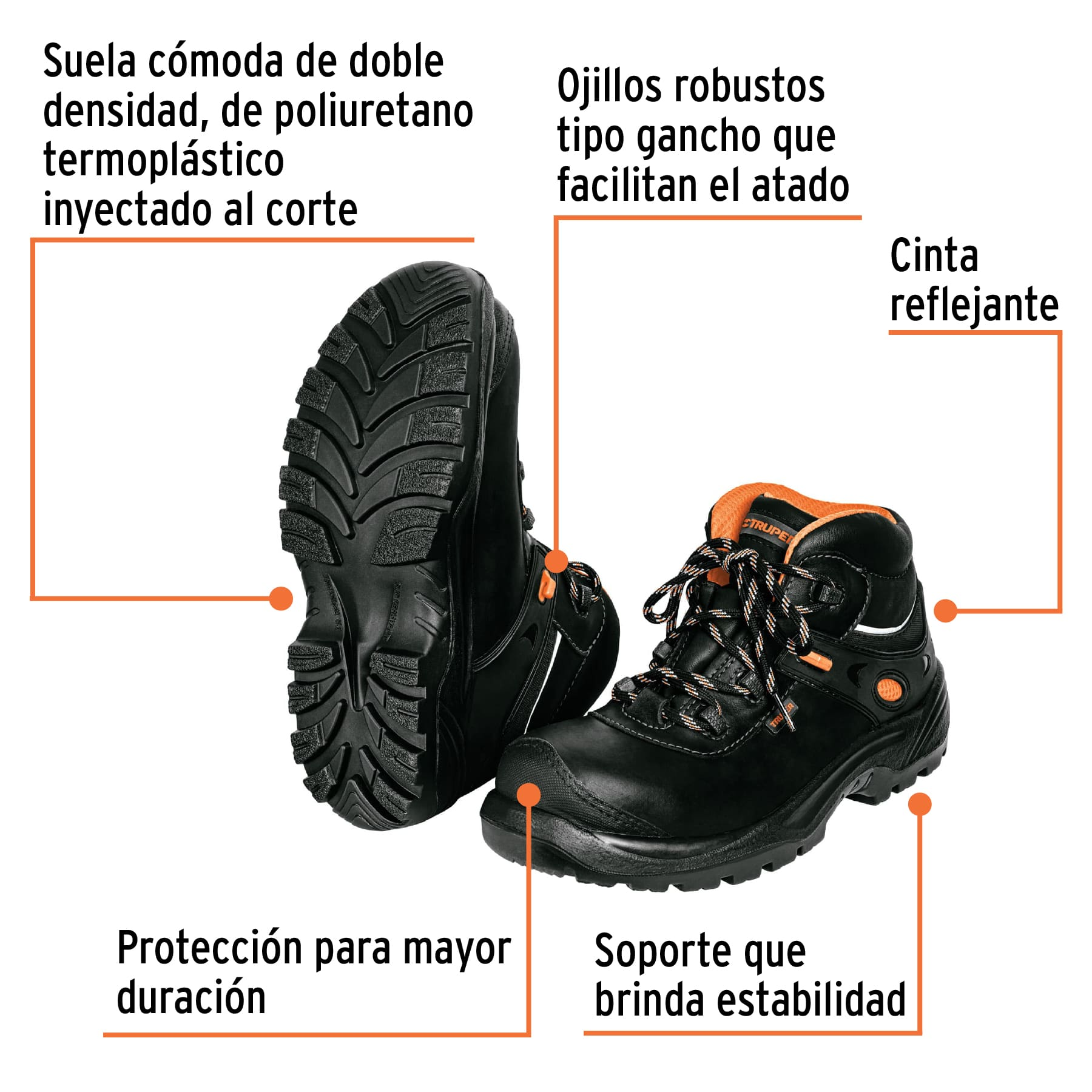 Zapatos dieléctricos con casquillo, #27, negro