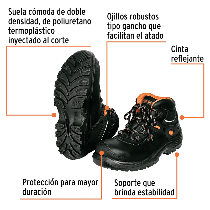 Zapatos dieléctricos con casquillo, #27, negro