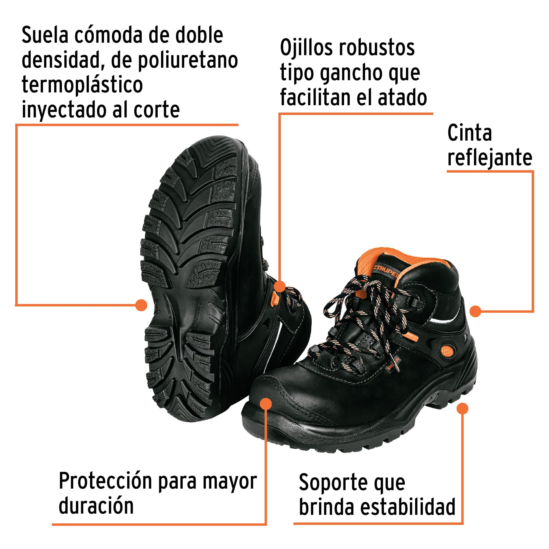 Zapatos dieléctricos con casquillo, #26, negro