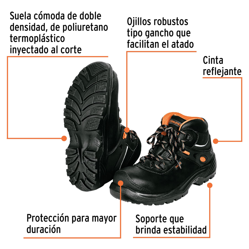 Zapatos dieléctricos con casquillo, #26, negro