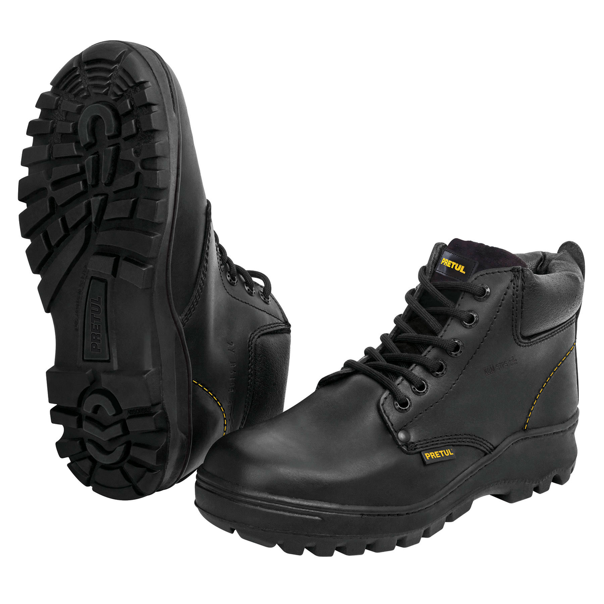 Zapatos con casco, #23, negro, agujeta bicolor, Pretul