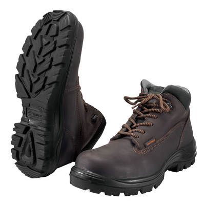 Zapato industrial con casquillo, #29, café