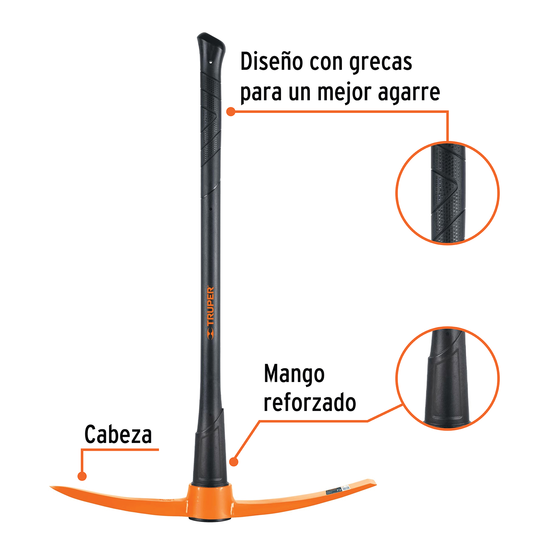 Zapapico 7 lbs, mango de madera