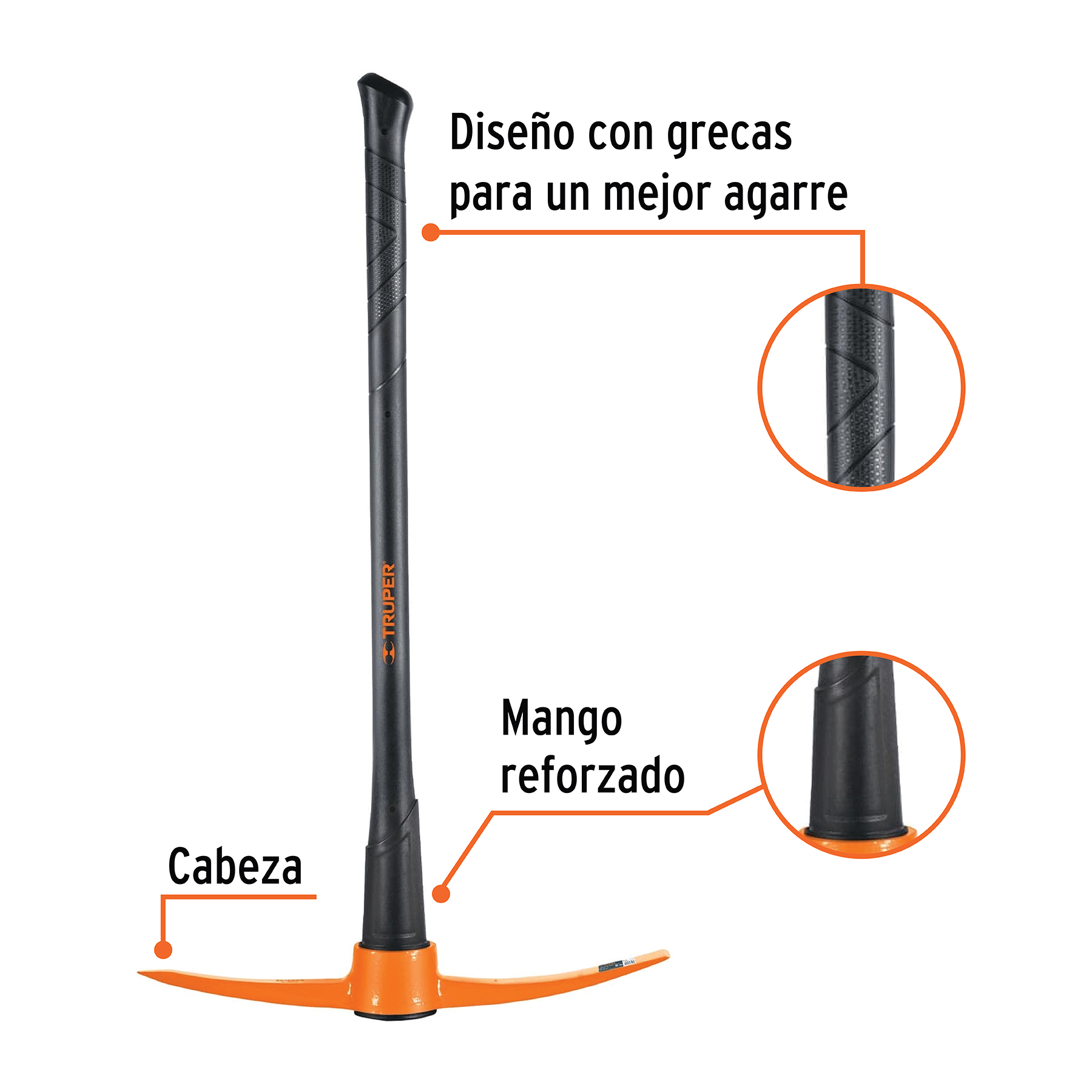 Zapapico 5 lbs mango de madera 36"