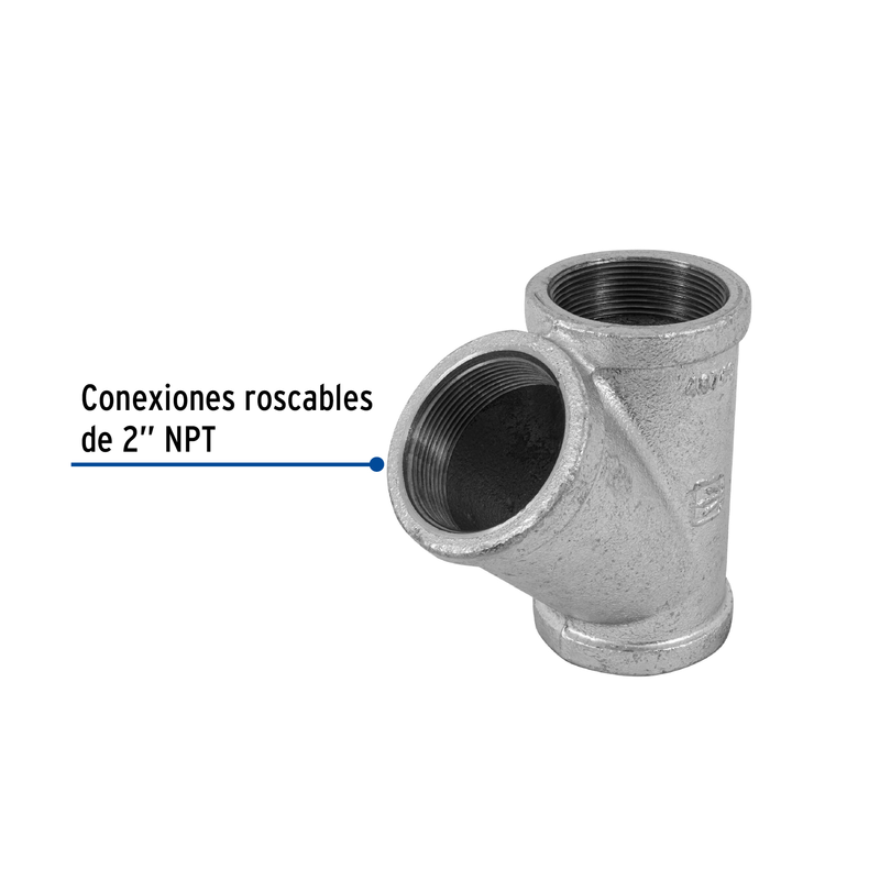 Yee sencilla 2" acero galvanizado, FOSET