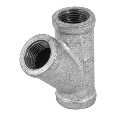 Yee sencilla, acero galvanizado, 1/2"