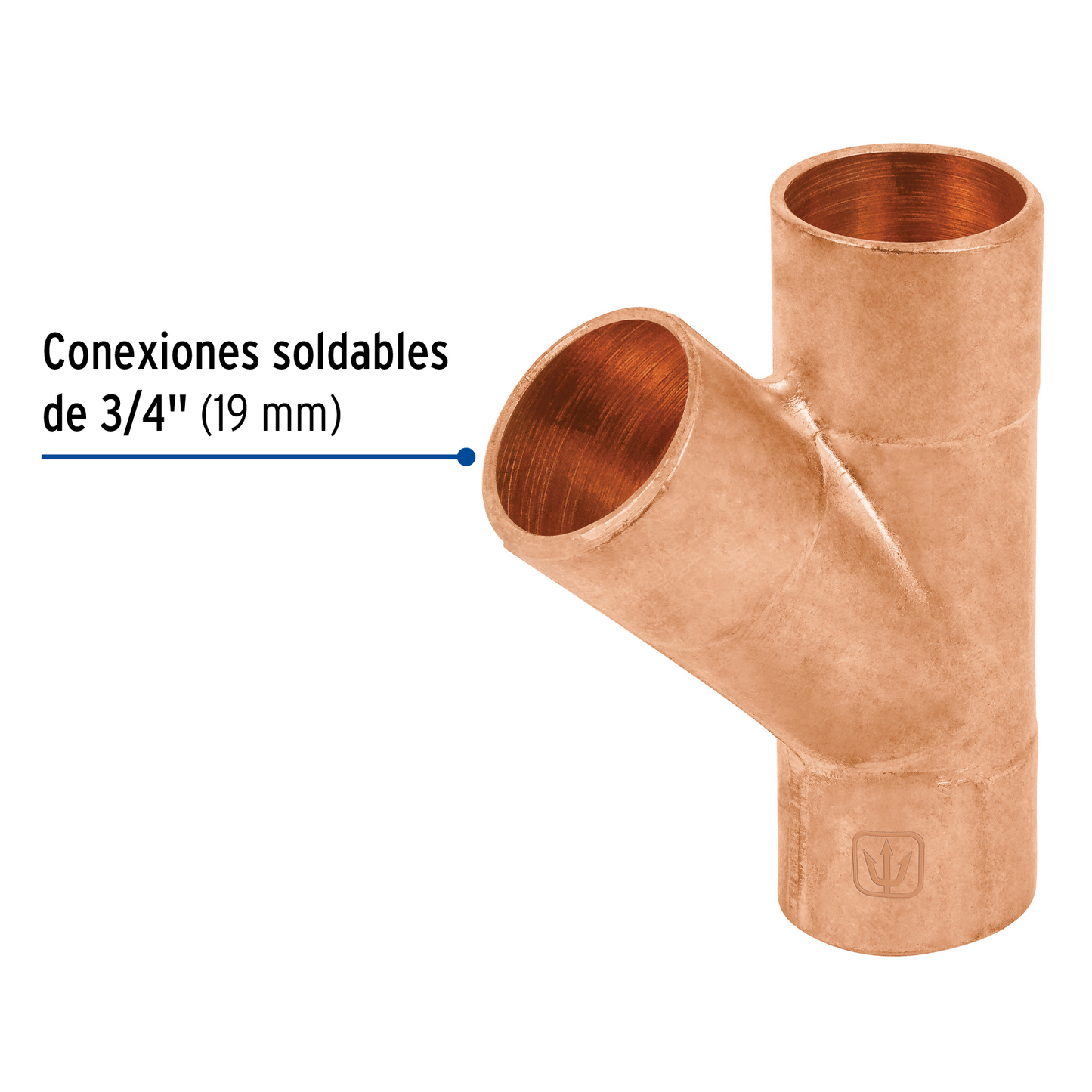 Yee de cobre 3/4"