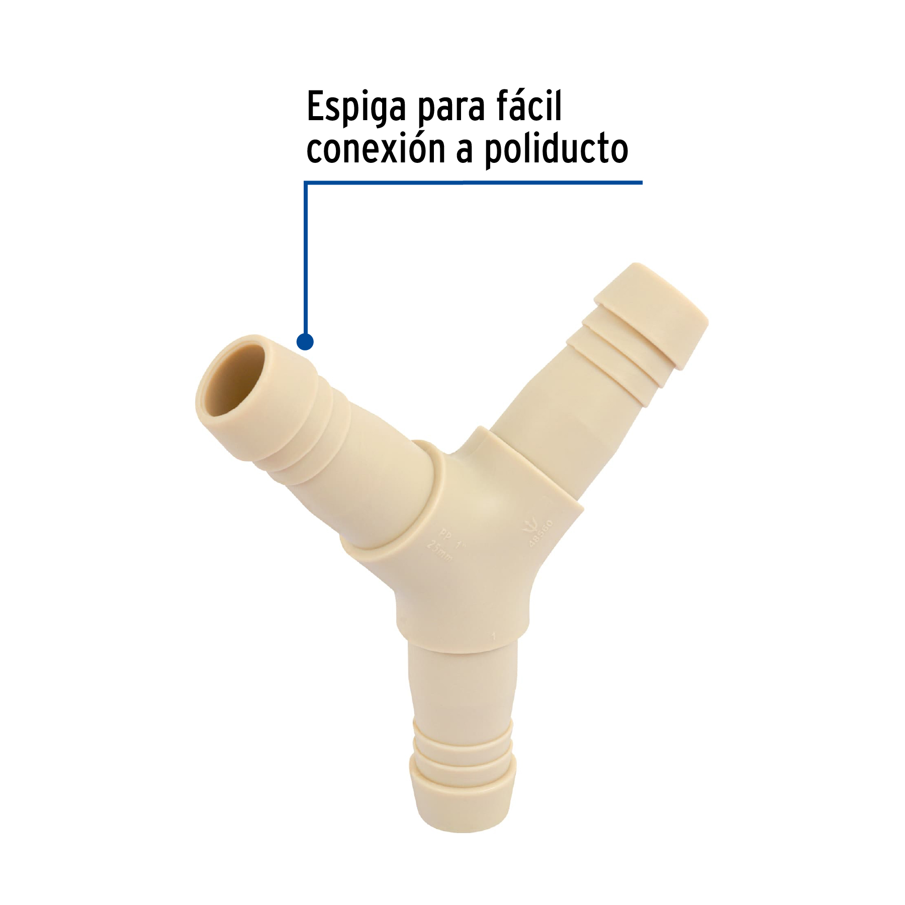 Y inserción de polipropileno, 1"