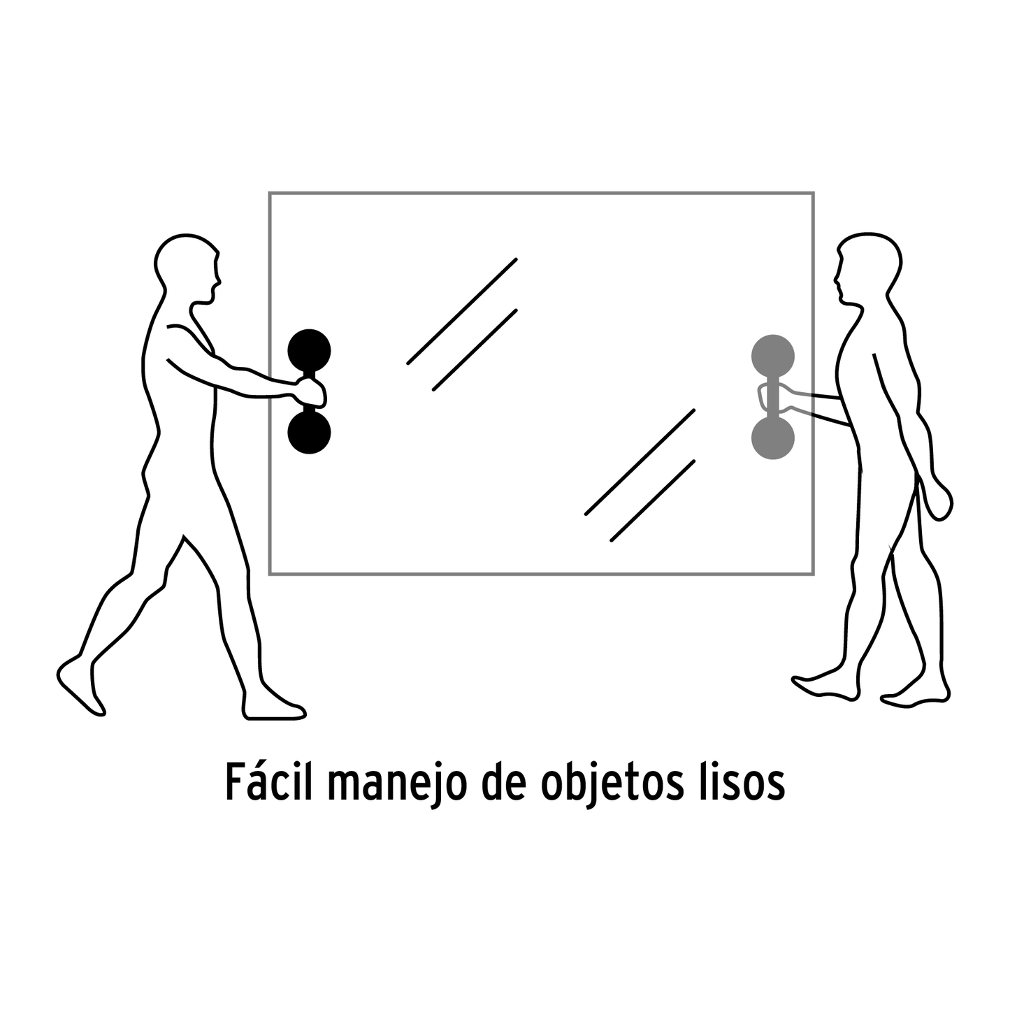 Ventosa para vidrio, 2 copas de succión
