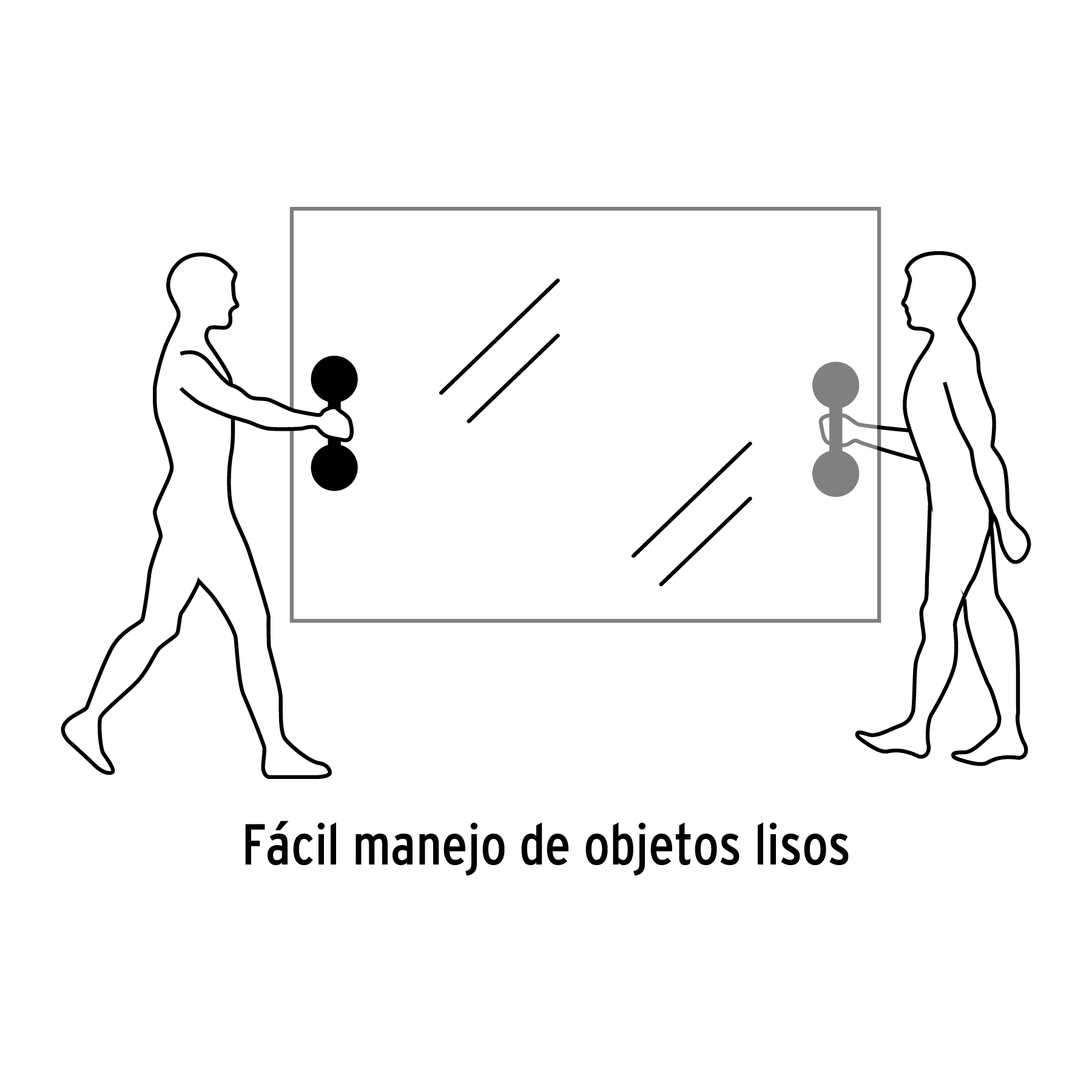 Ventosa para vidrio, 2 copas de succión